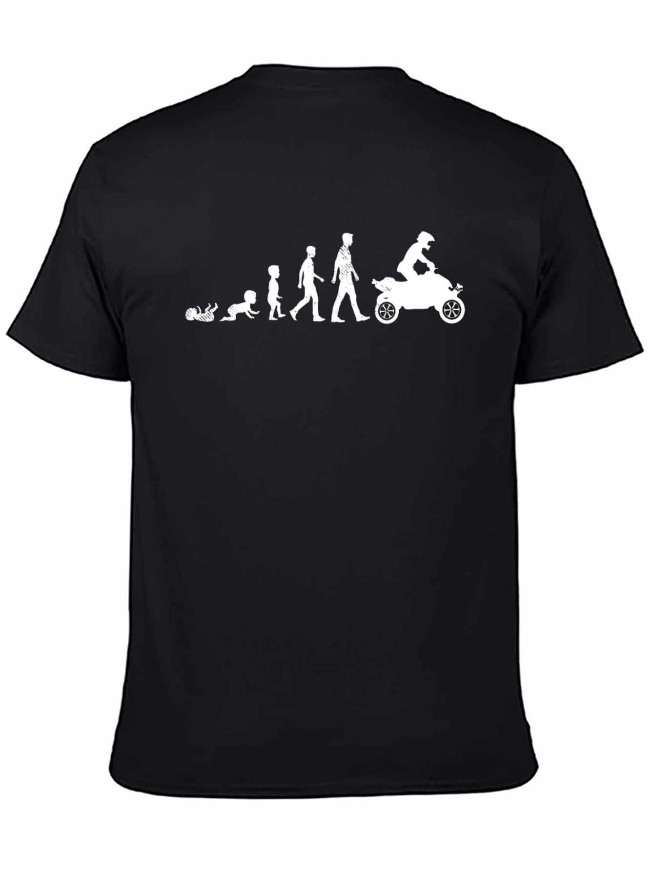Black Evolution of a Rider Graphic T-Shirt view 4