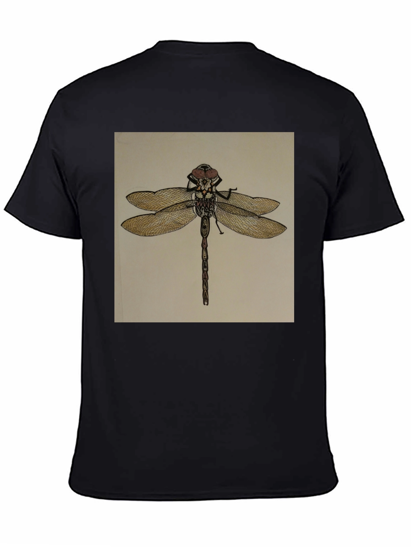 Black Dragonfly Graphic Tee - Unique Insect Design view 4