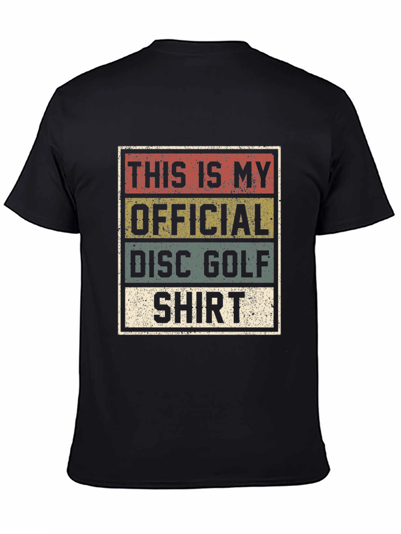 Black Official Disc Golf Shirt - Funny Frisbee Golf Tee view 4