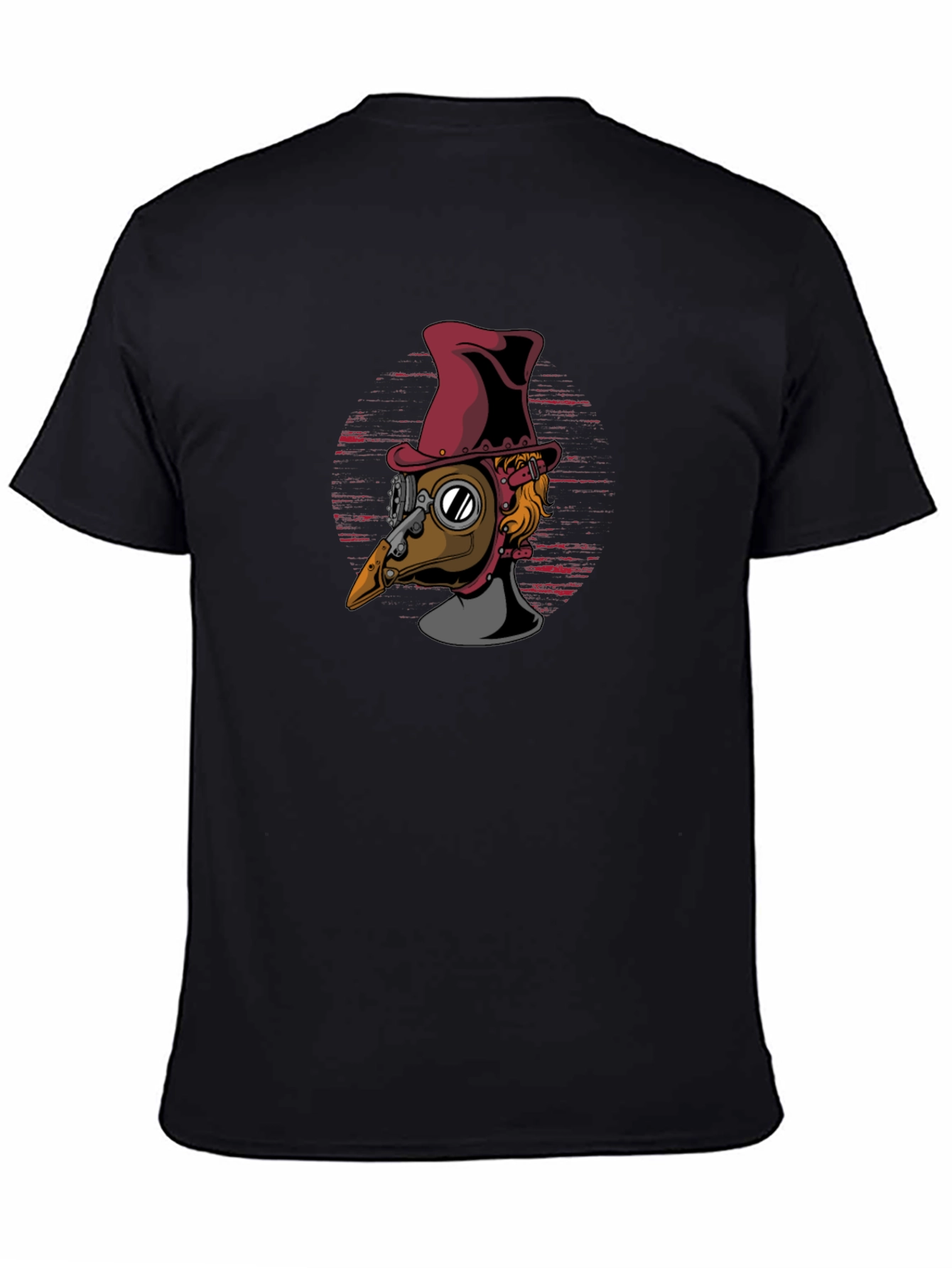 Black Steampunk Plague Doctor T-Shirt - Unique Design view 4