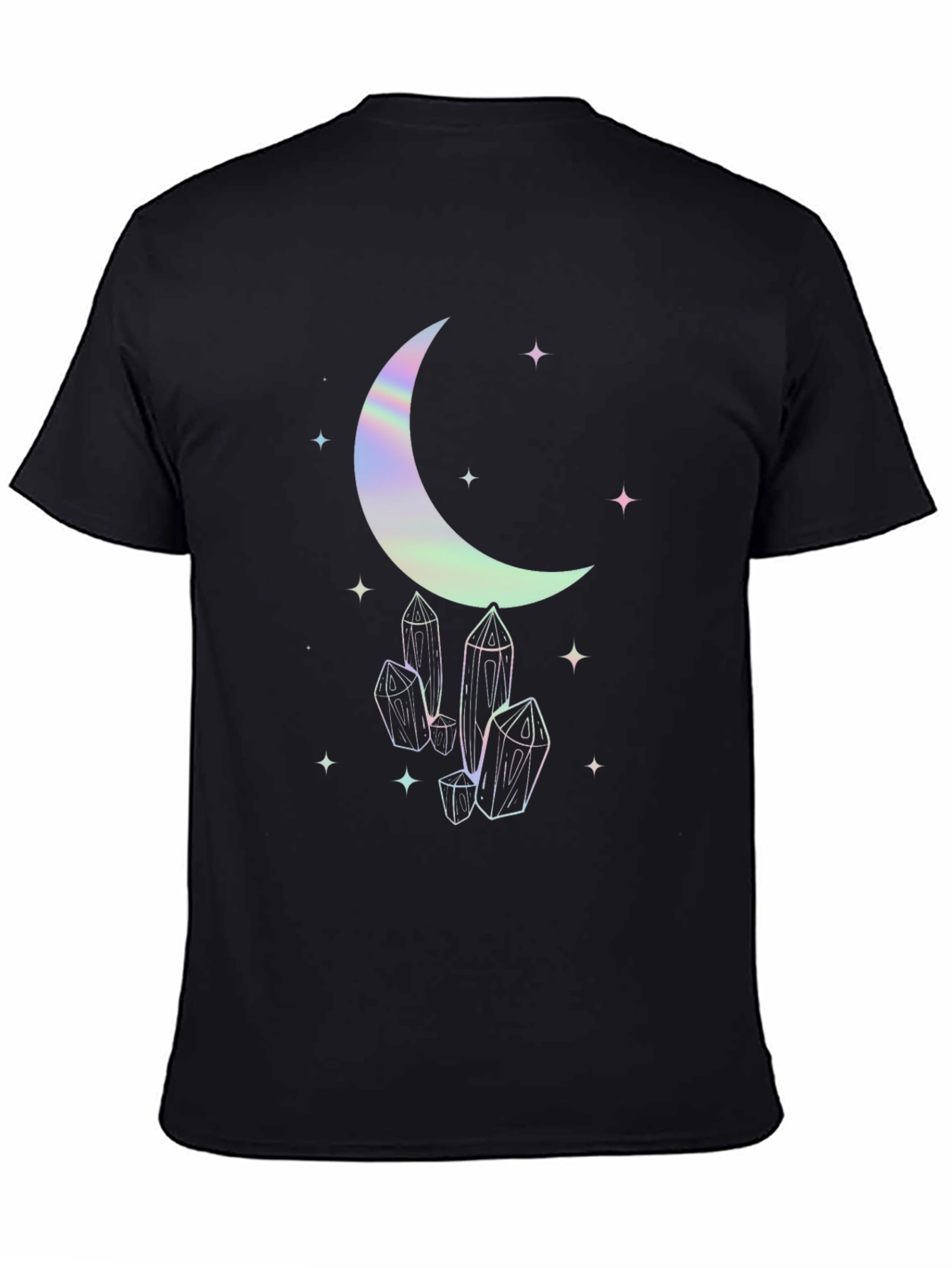 Black Moon & Crystal Graphic Tee - Black view 4