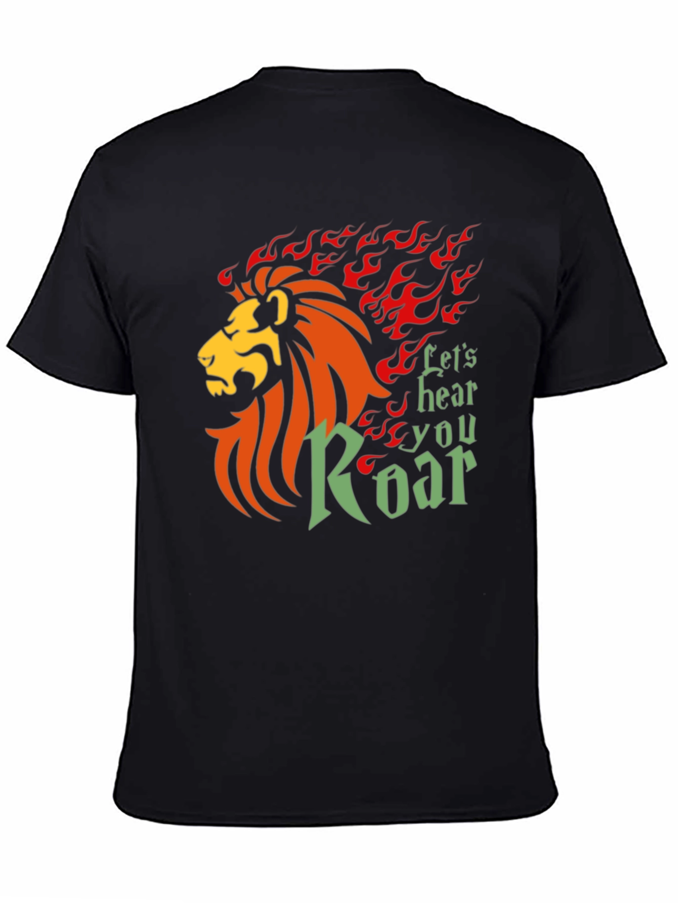Black Lion Roar Graphic Tee - Bold Statement Shirt view 4