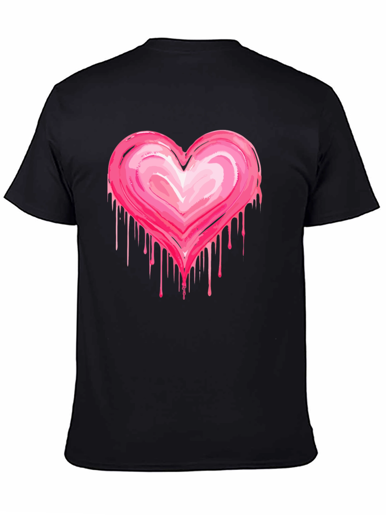 Heart Drip Tee - Bold Black T-Shirt - 4