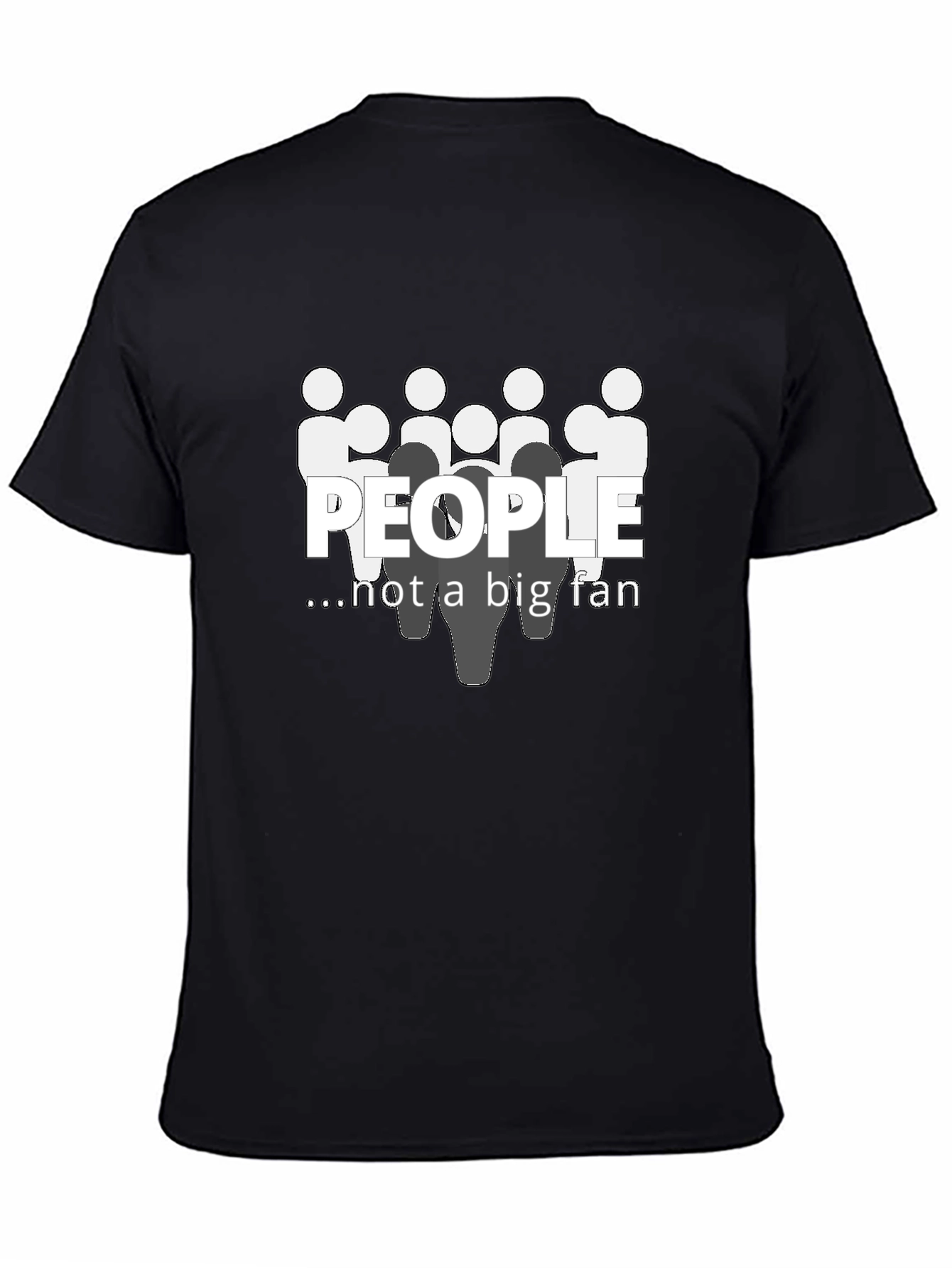 Black People Not A Big Fan Graphic T-Shirt Black view 4
