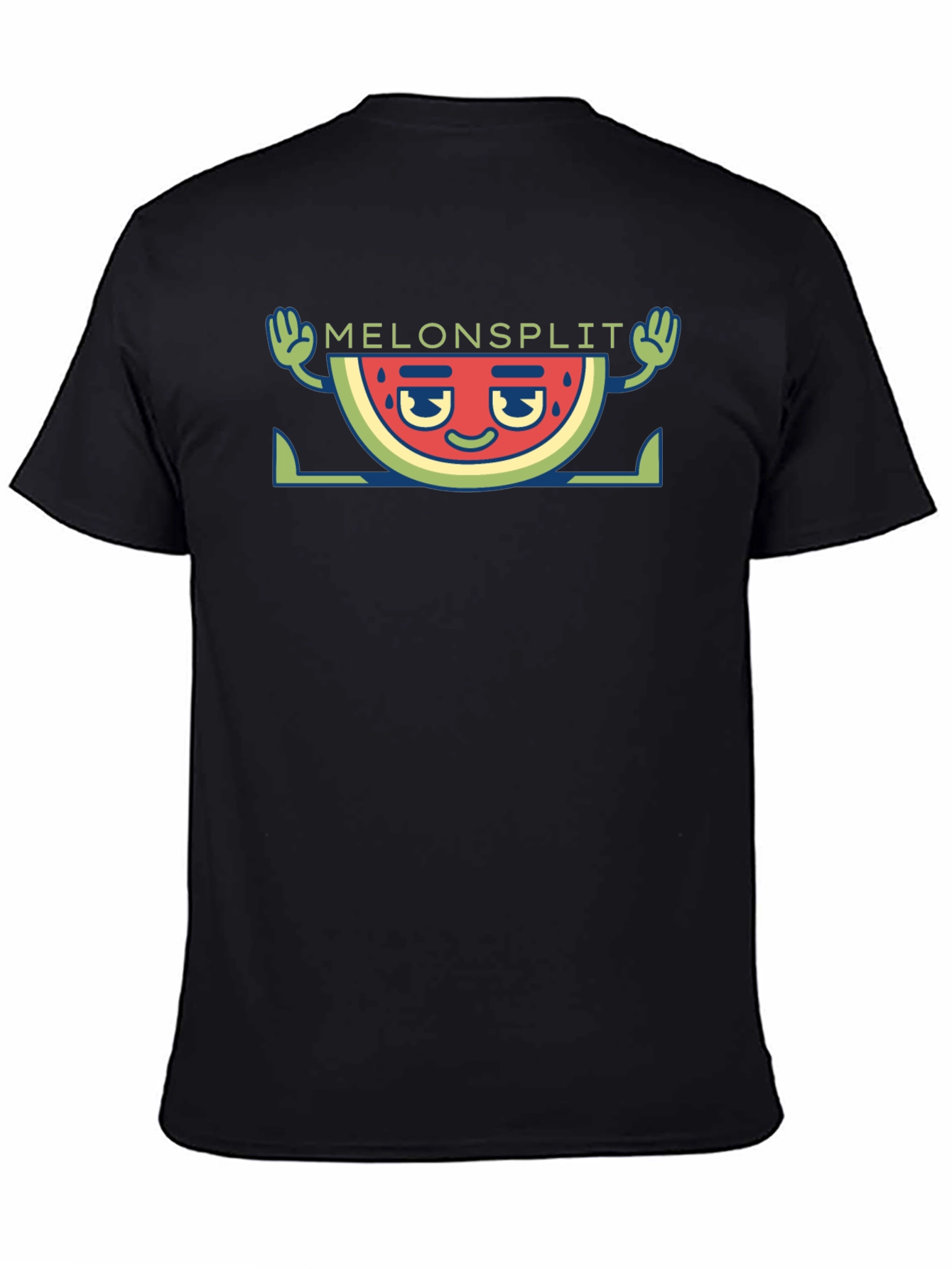 Black Melonsplit Graphic Tee - Cool Watermelon Design view 4