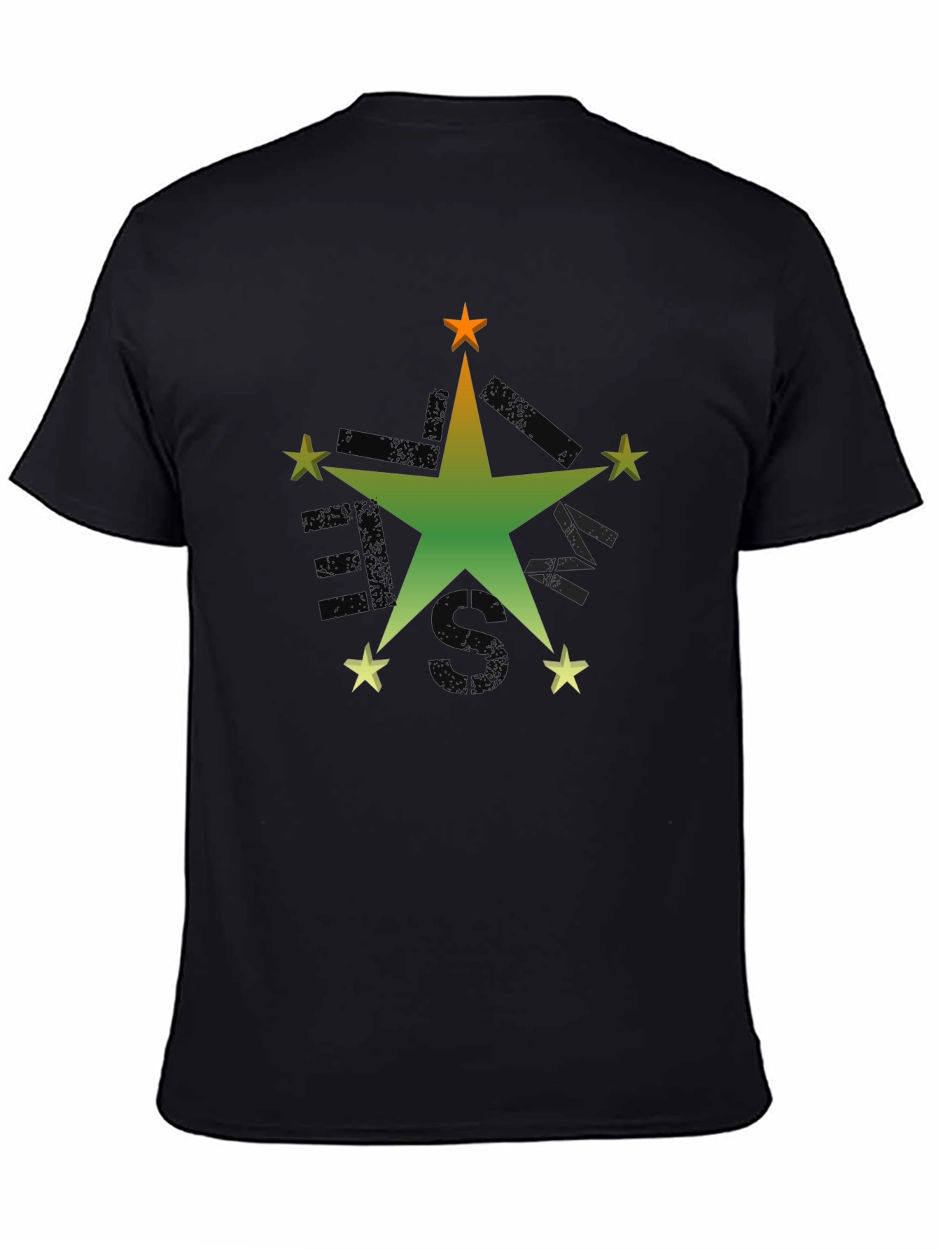 Black Star Graphic Black T-Shirt view 4