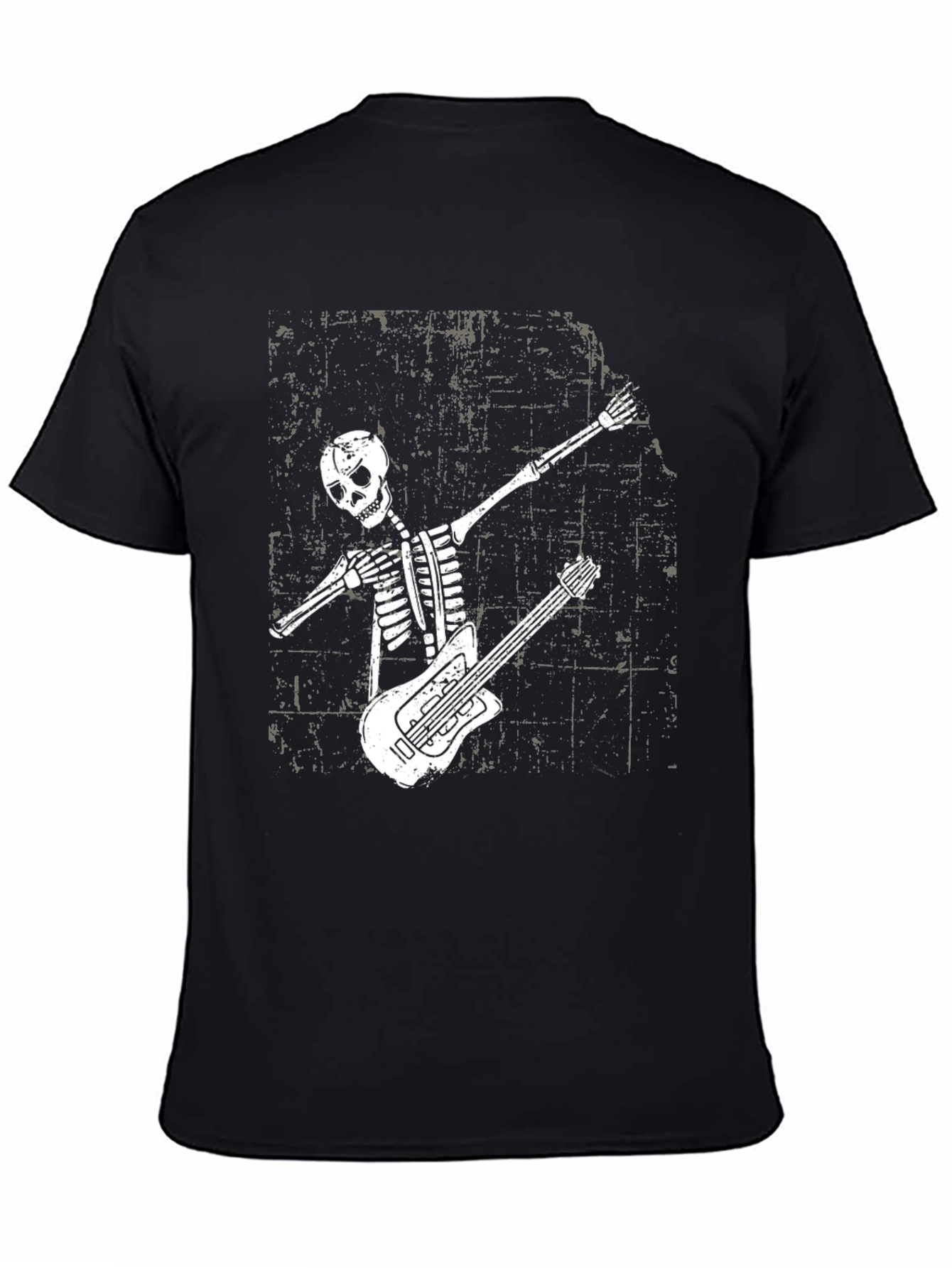 Black Skeleton Guitarist Dab T-Shirt - Cool Graphic Tee view 4