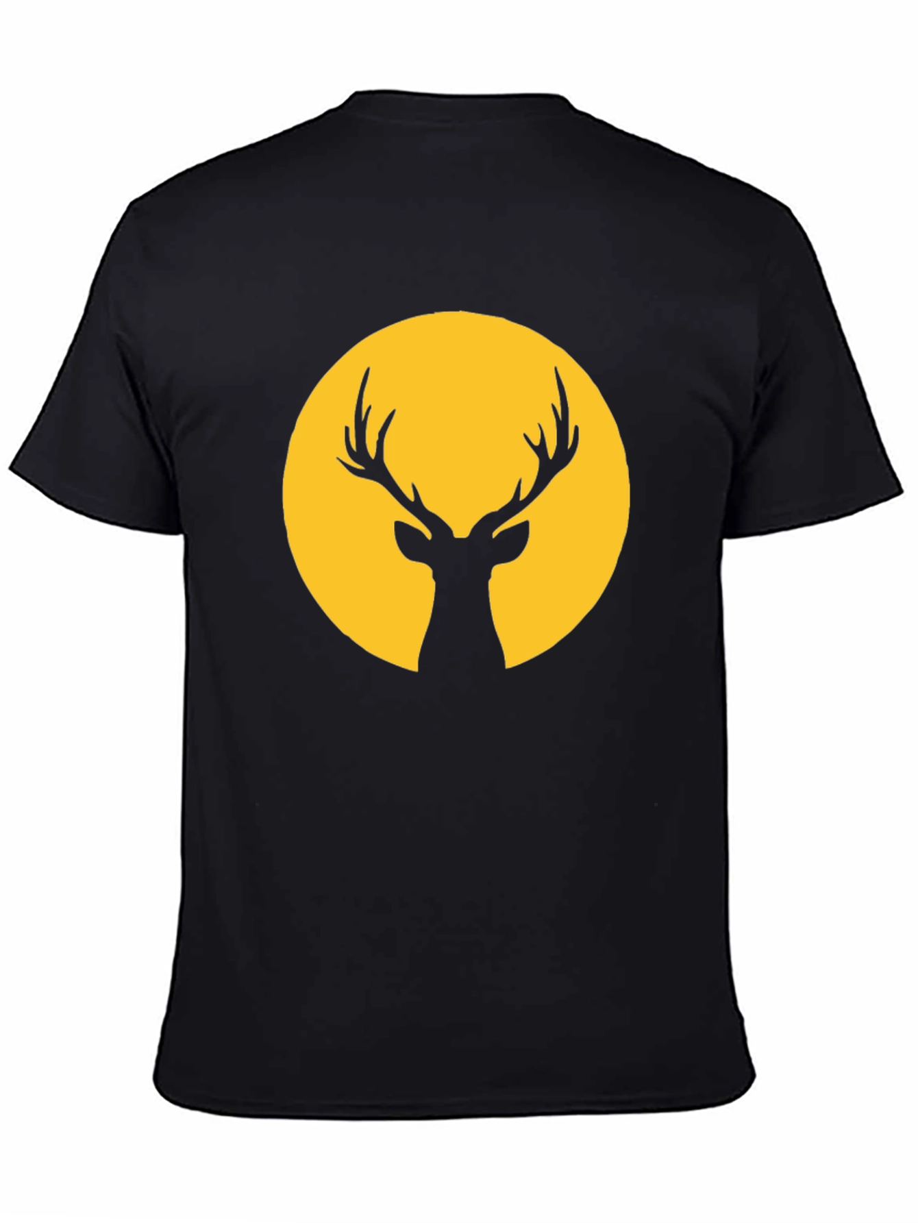 Black Deer Silhouette Graphic Tee view 4