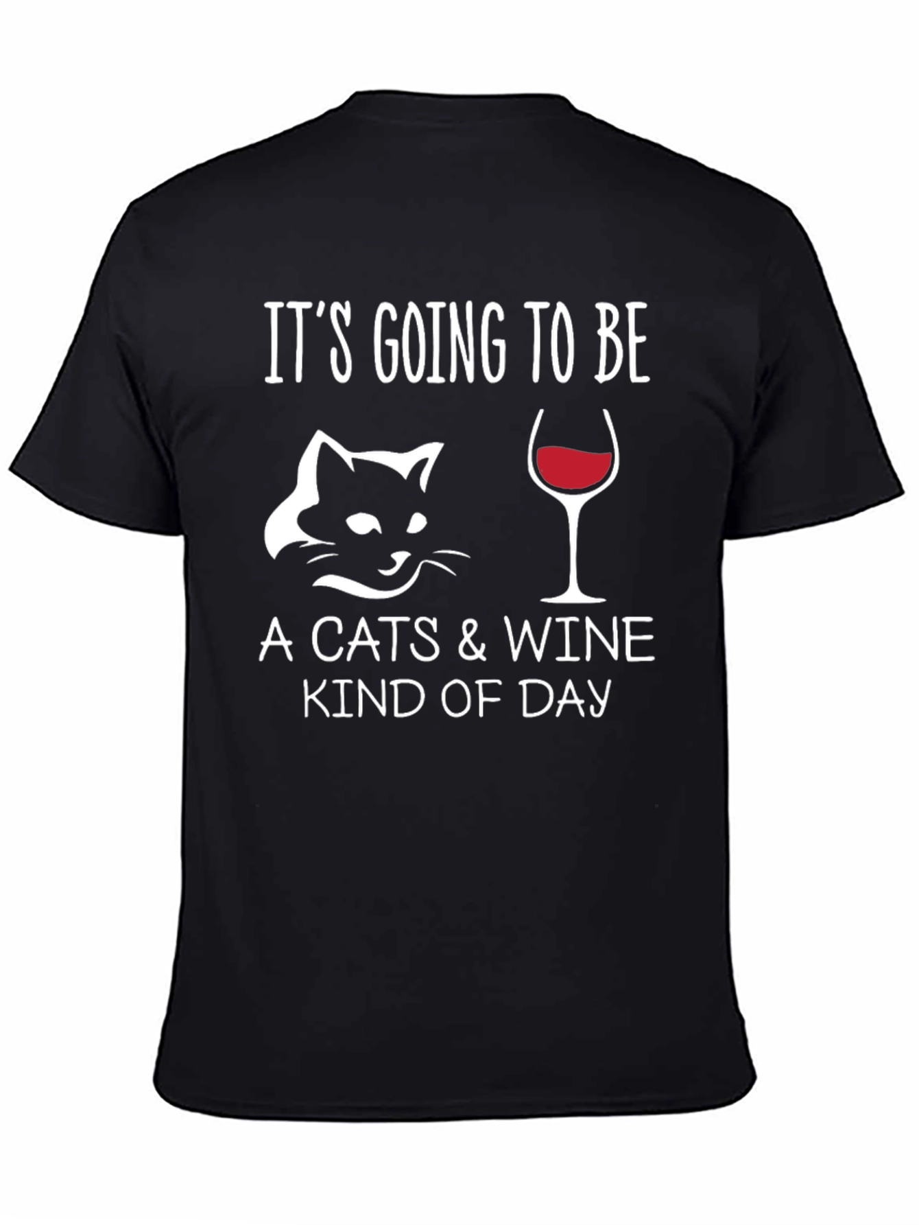 Black Cats & Wine Kind of Day T-Shirt view 4