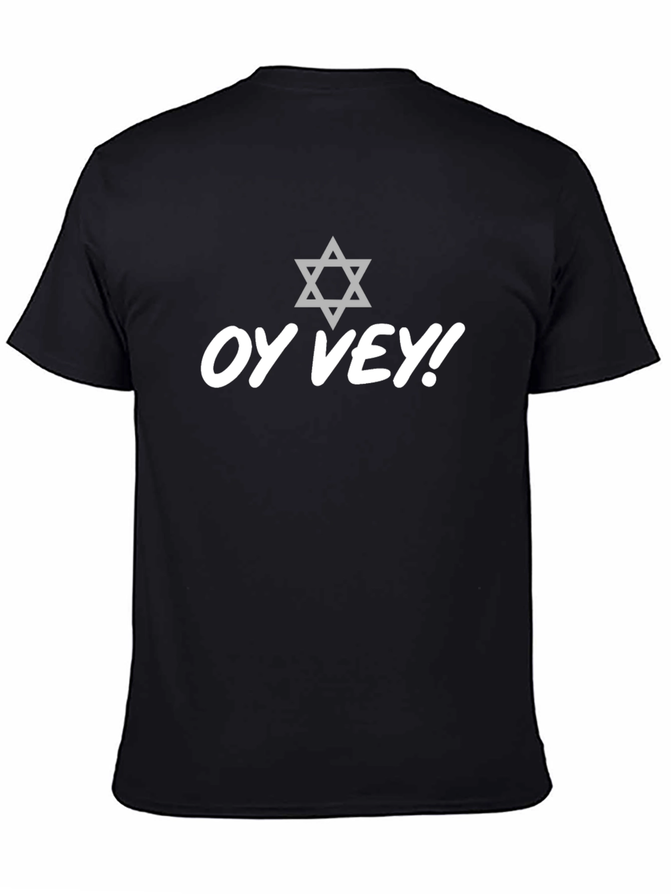 Black Oy Vey! T-Shirt with Star of David - Mens view 4