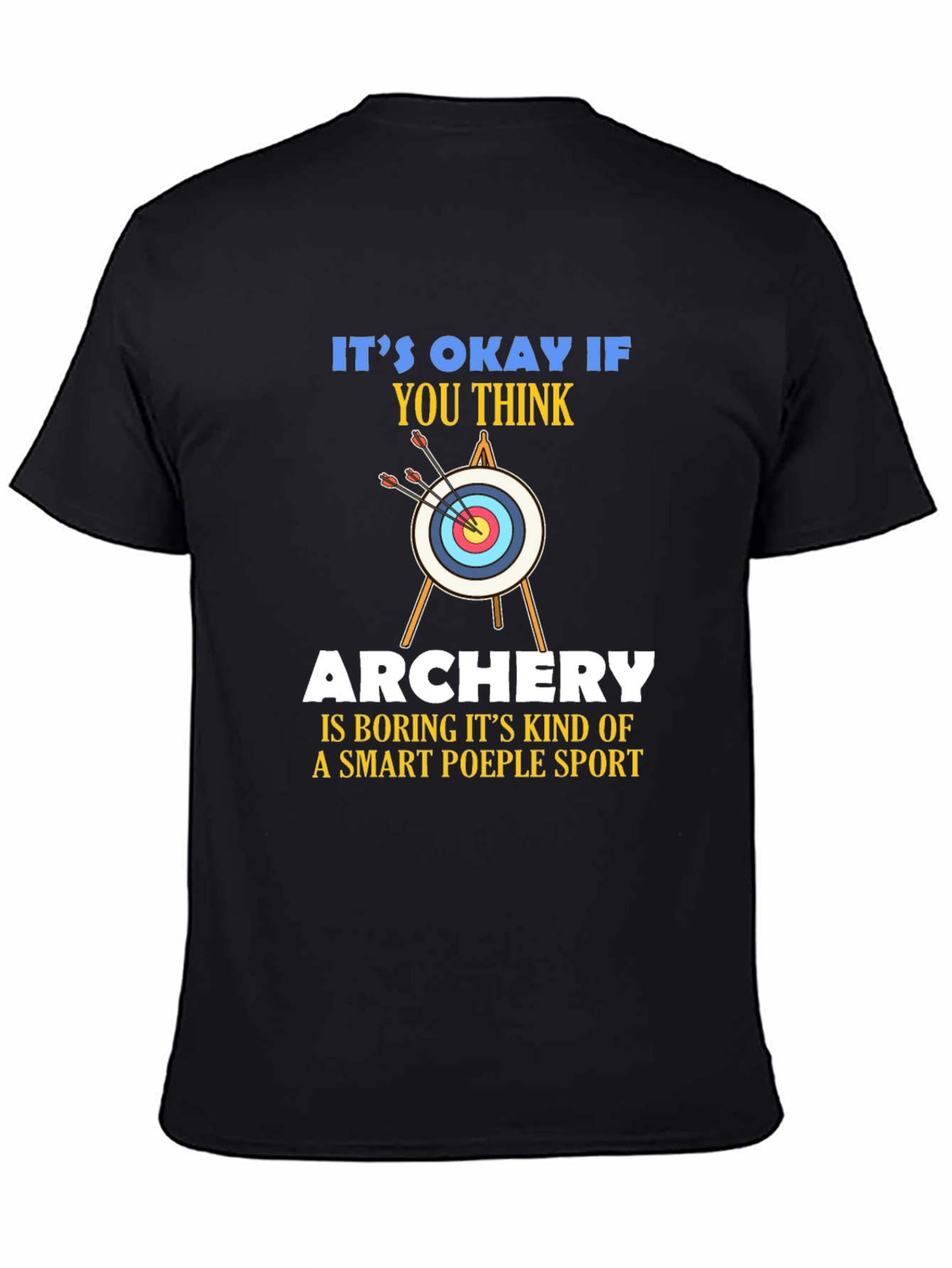 Black Archery Smart People Sport T-Shirt view 4
