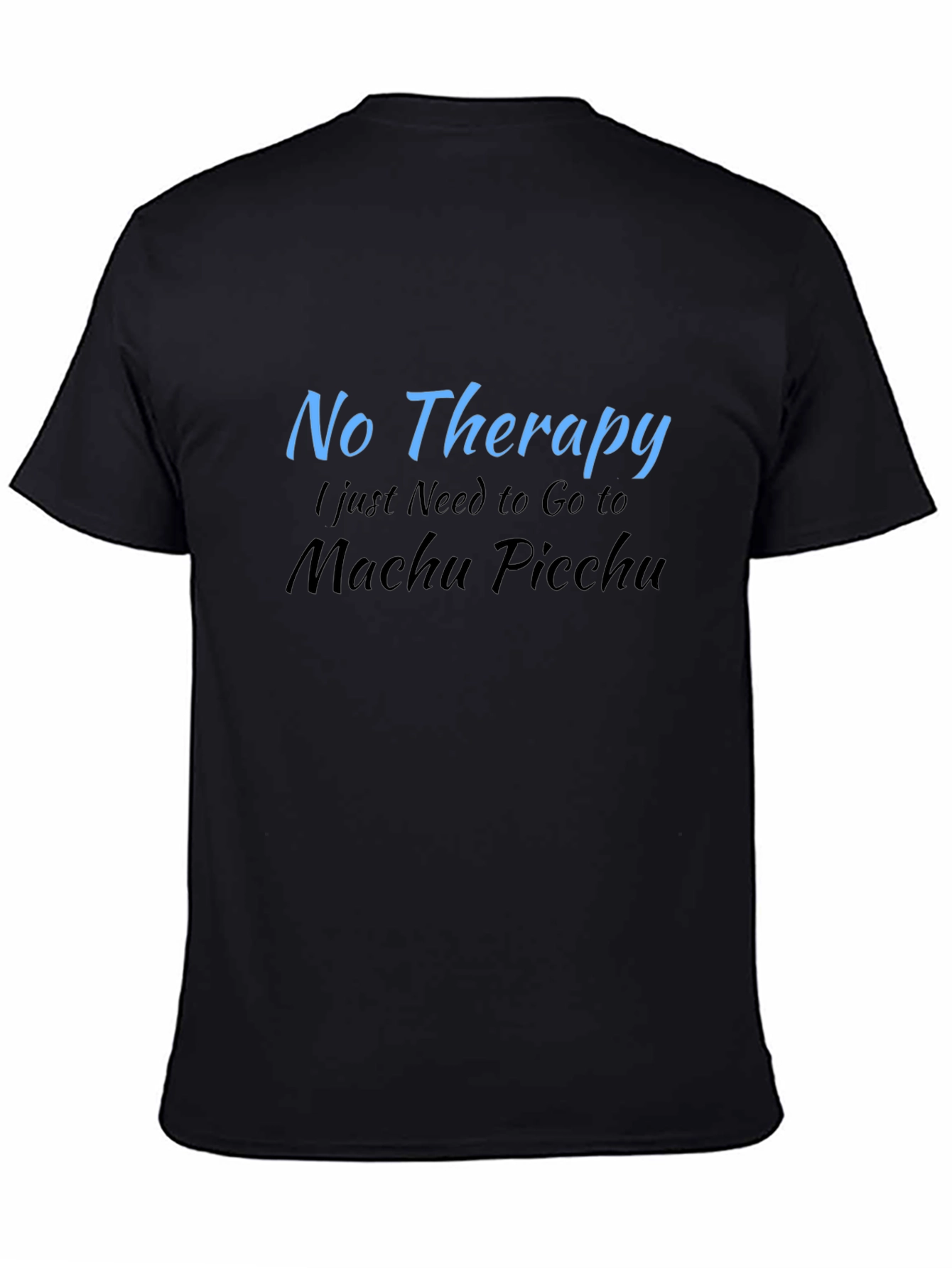 Black No Therapy Machu Picchu T-Shirt view 4