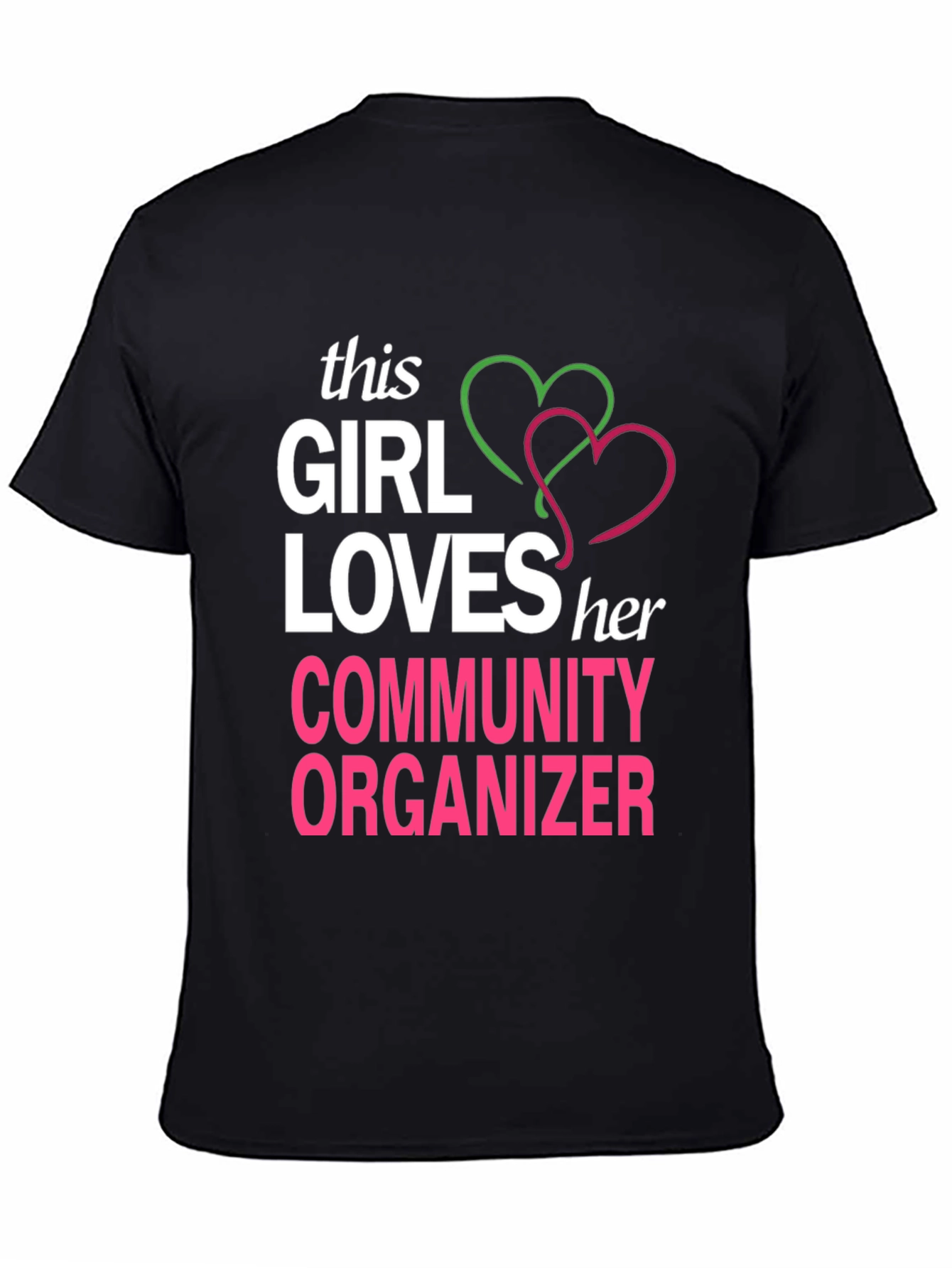 Black Loves Her Community Organizer Black T-Shirt view 4