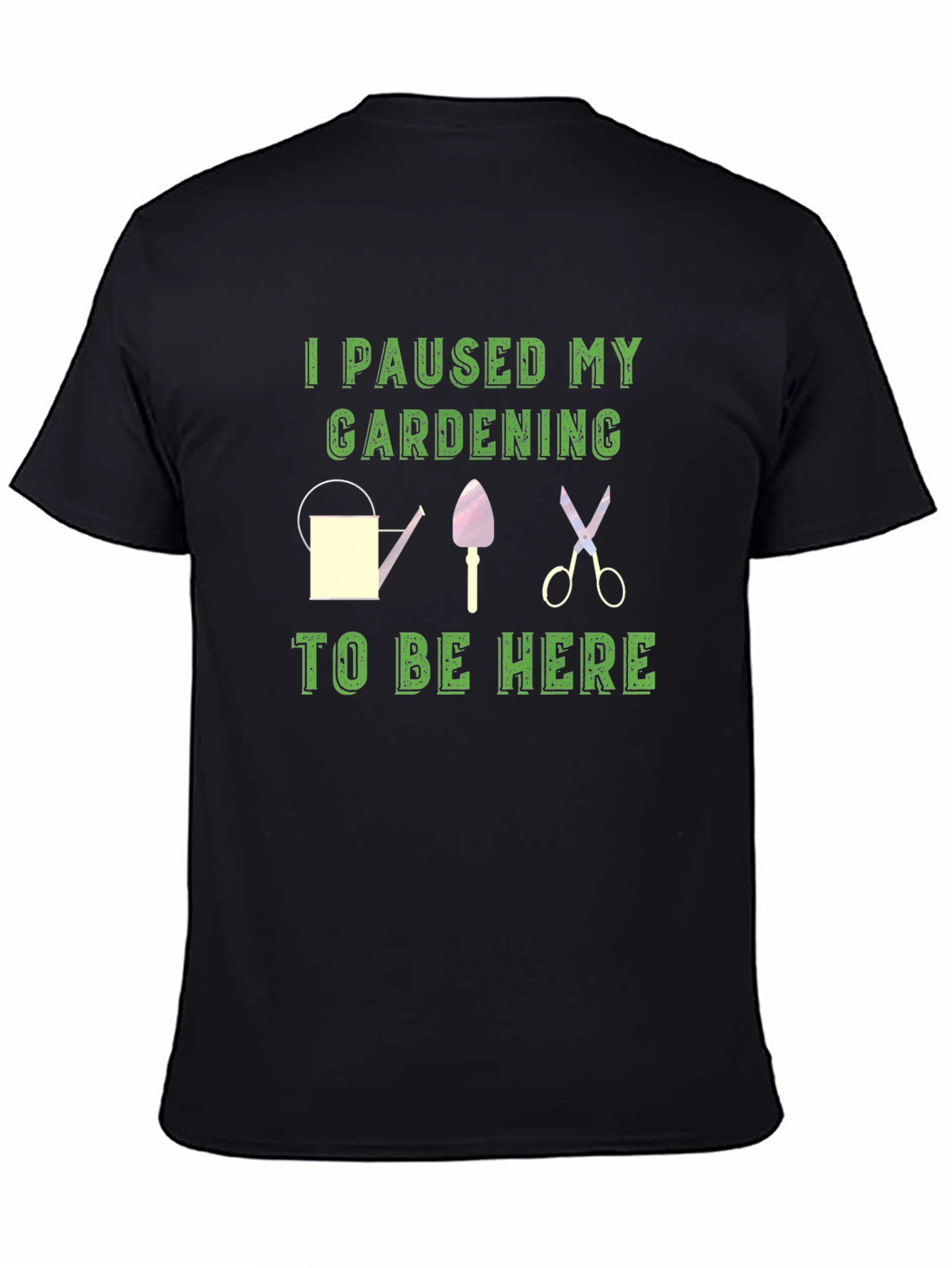Black Gardening Pause T-Shirt - Funny Gardener Gift view 4