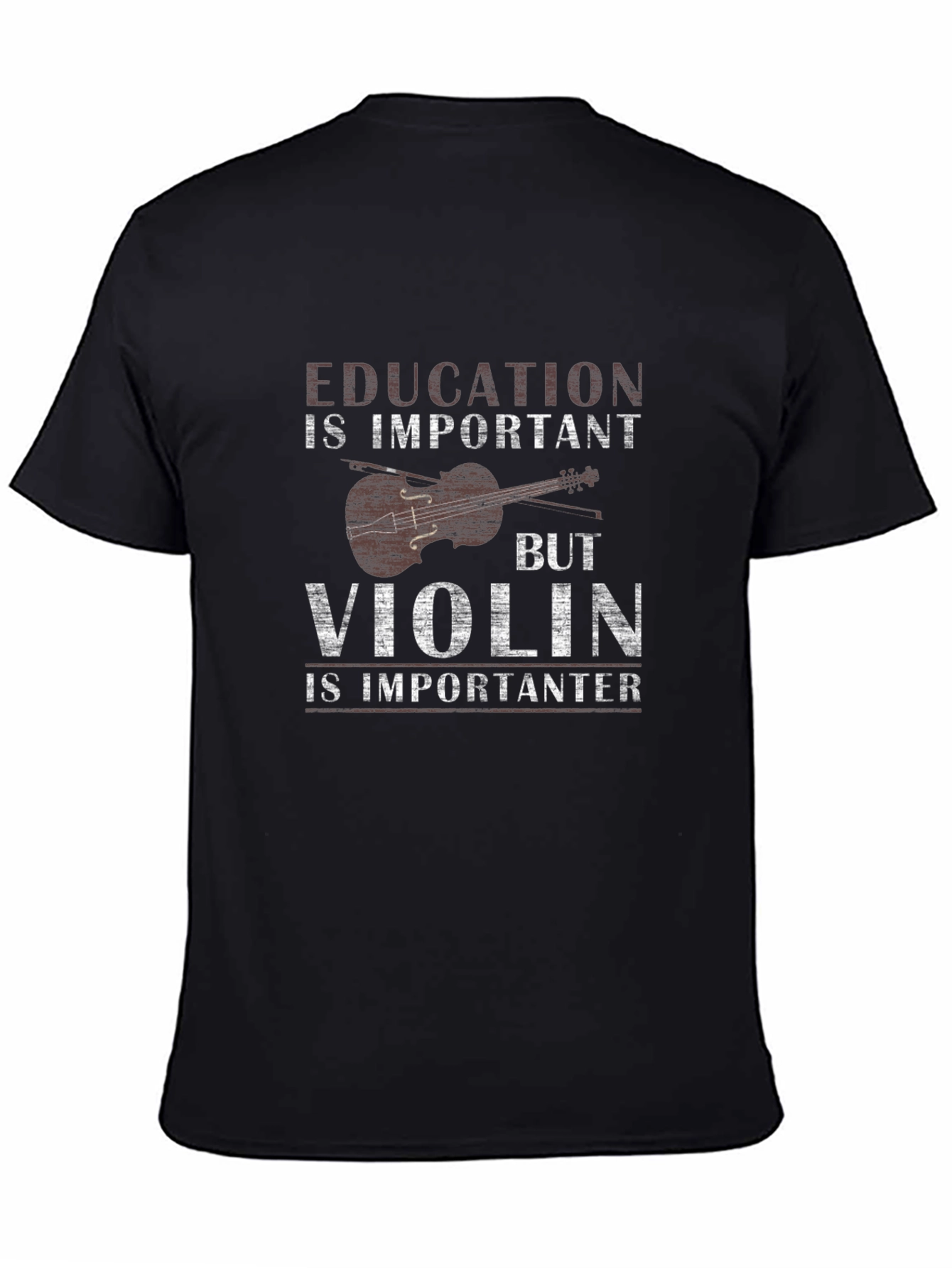Black Education is Important But Violin Is Importanter Tee view 4
