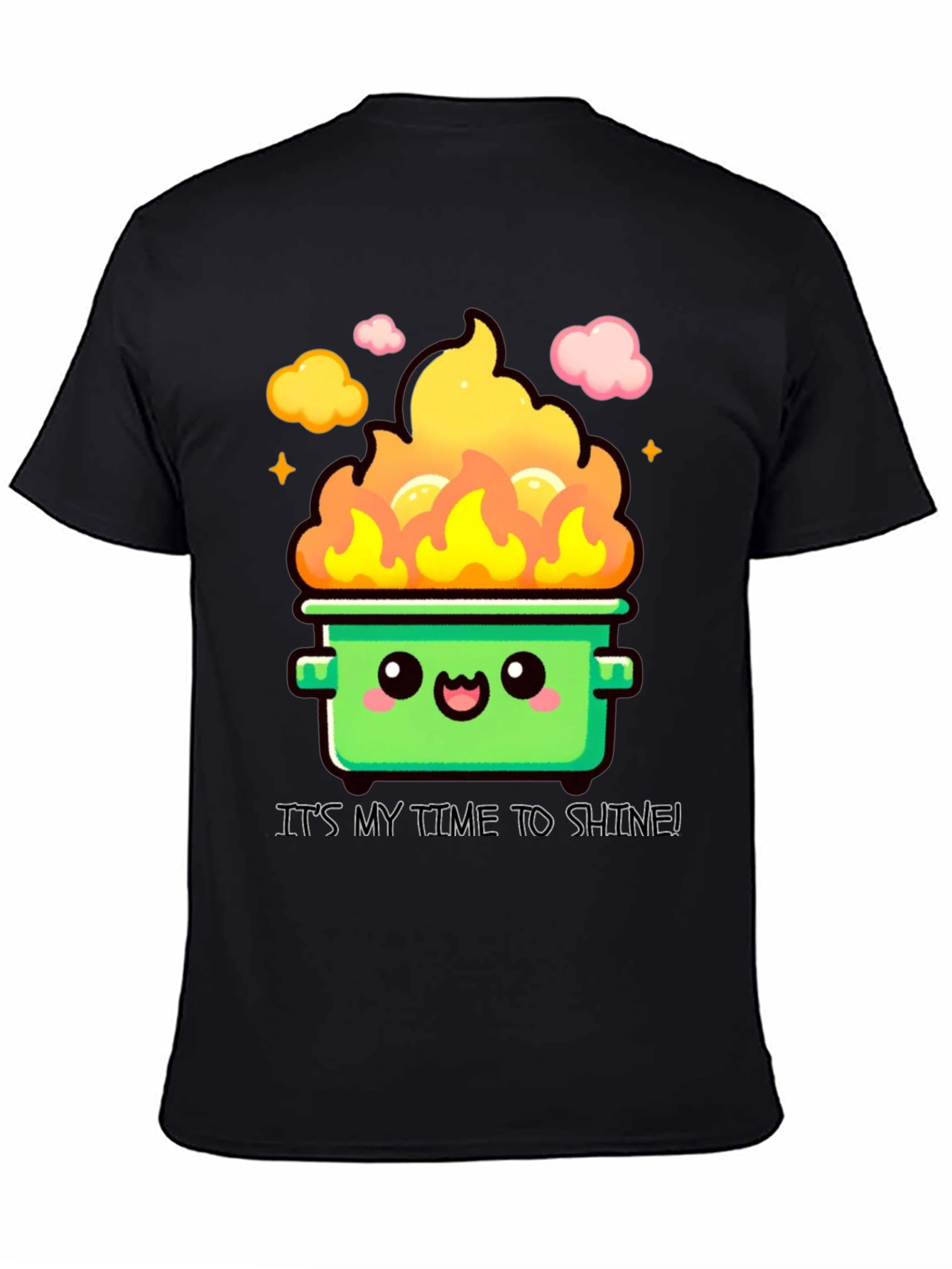 Black Dumpster Fire Time to Shine T-Shirt view 4