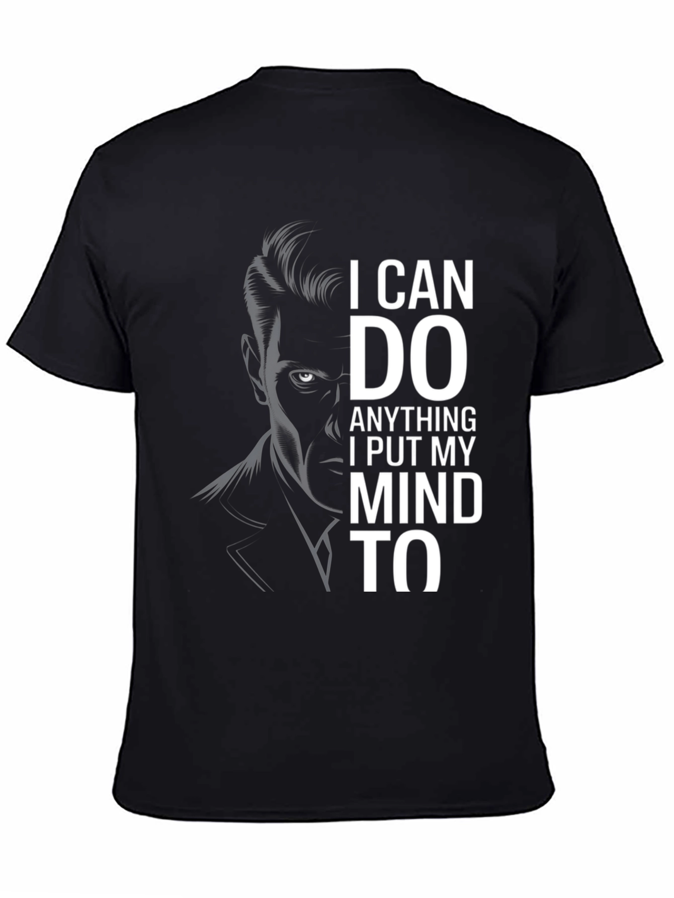 Black I Can Do Anything T-Shirt - Black Graphic Tee view 4