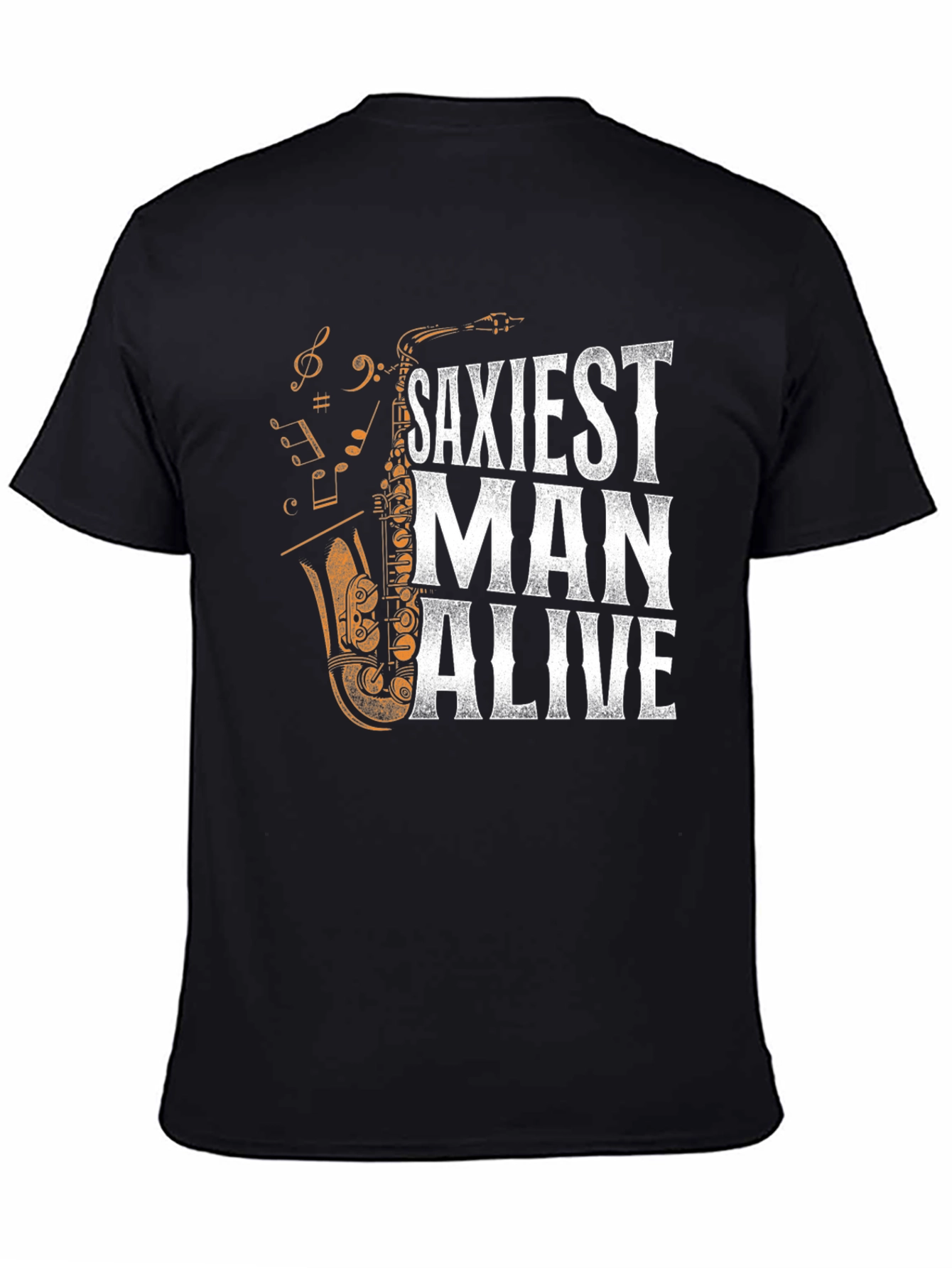 Black Saxiest Man Alive Graphic T-Shirt - Black view 4