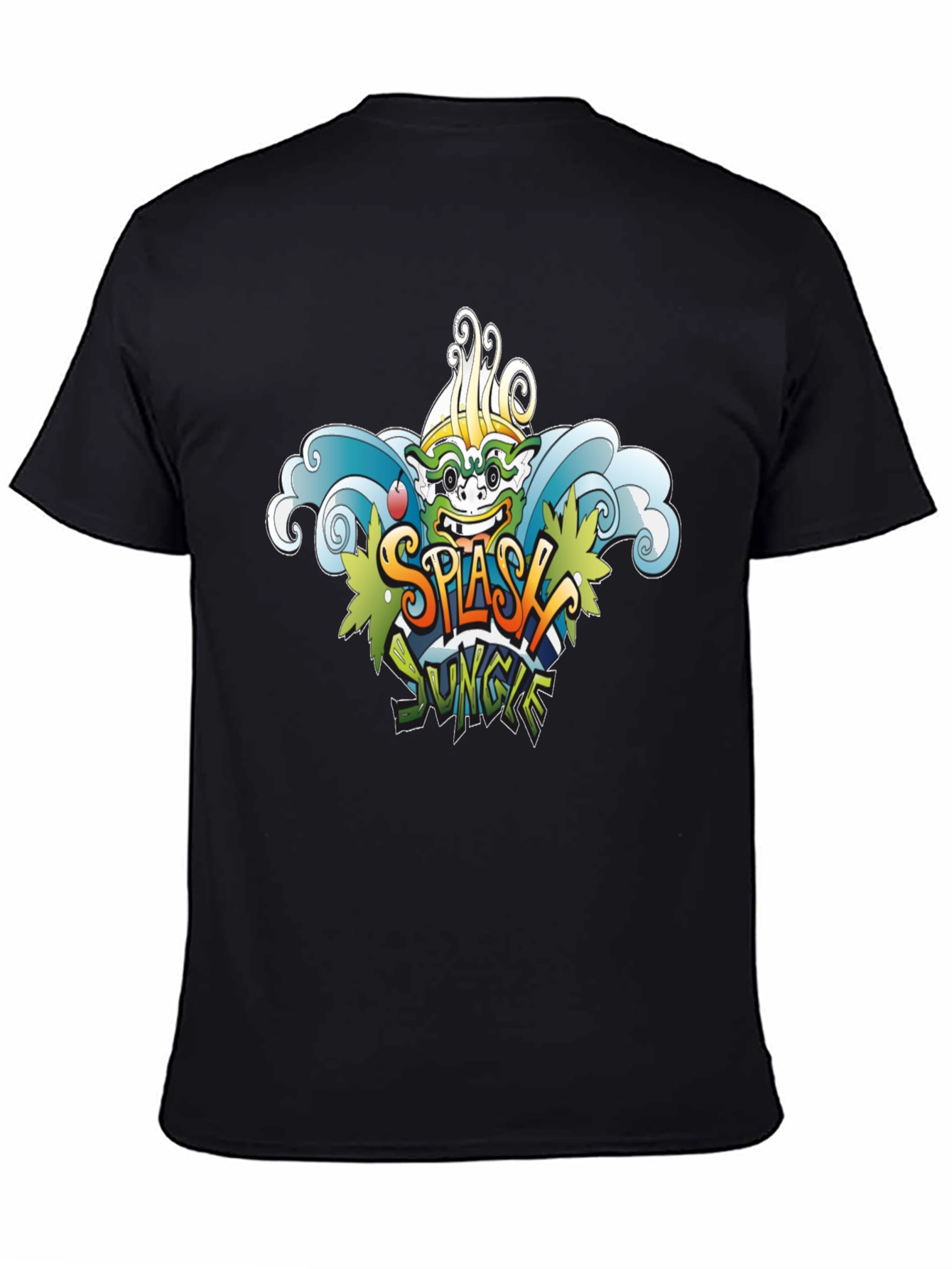 Black Splash Jungle Graphic T-Shirt view 4