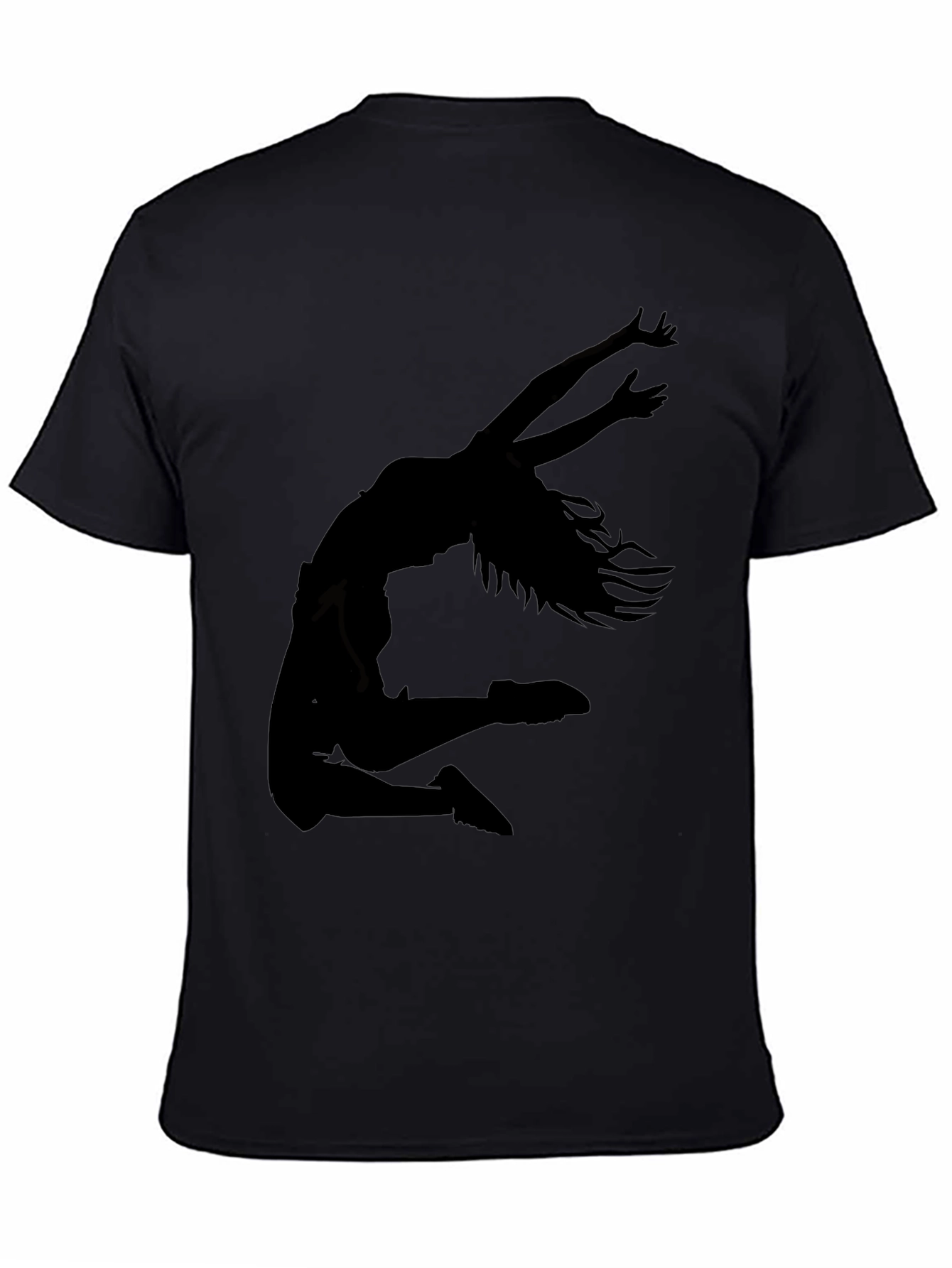 Black Silhouette Dancer Graphic Tee - Stylish Comfort view 4