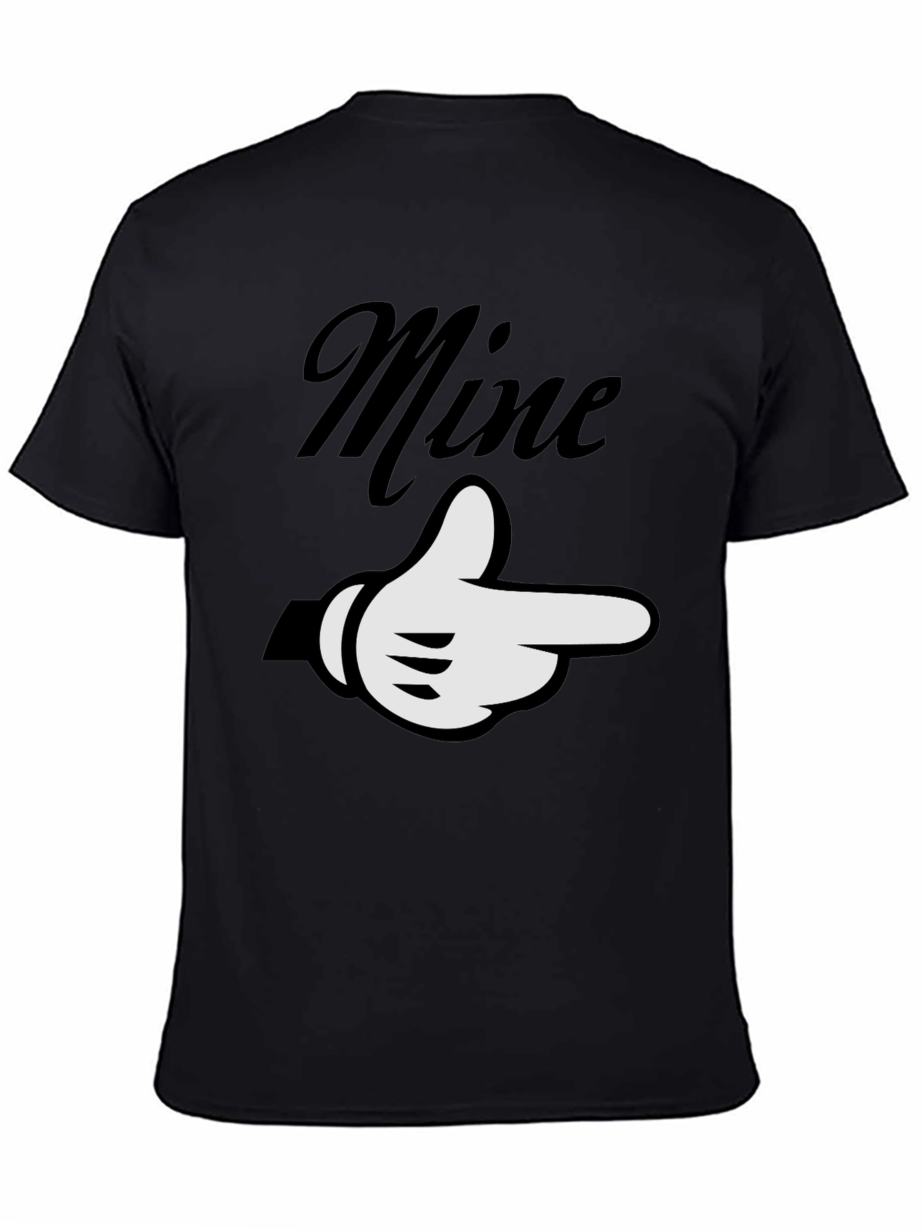Black Mine Pointing Hand Graphic Tee - Unisex Soft Cotton view 4
