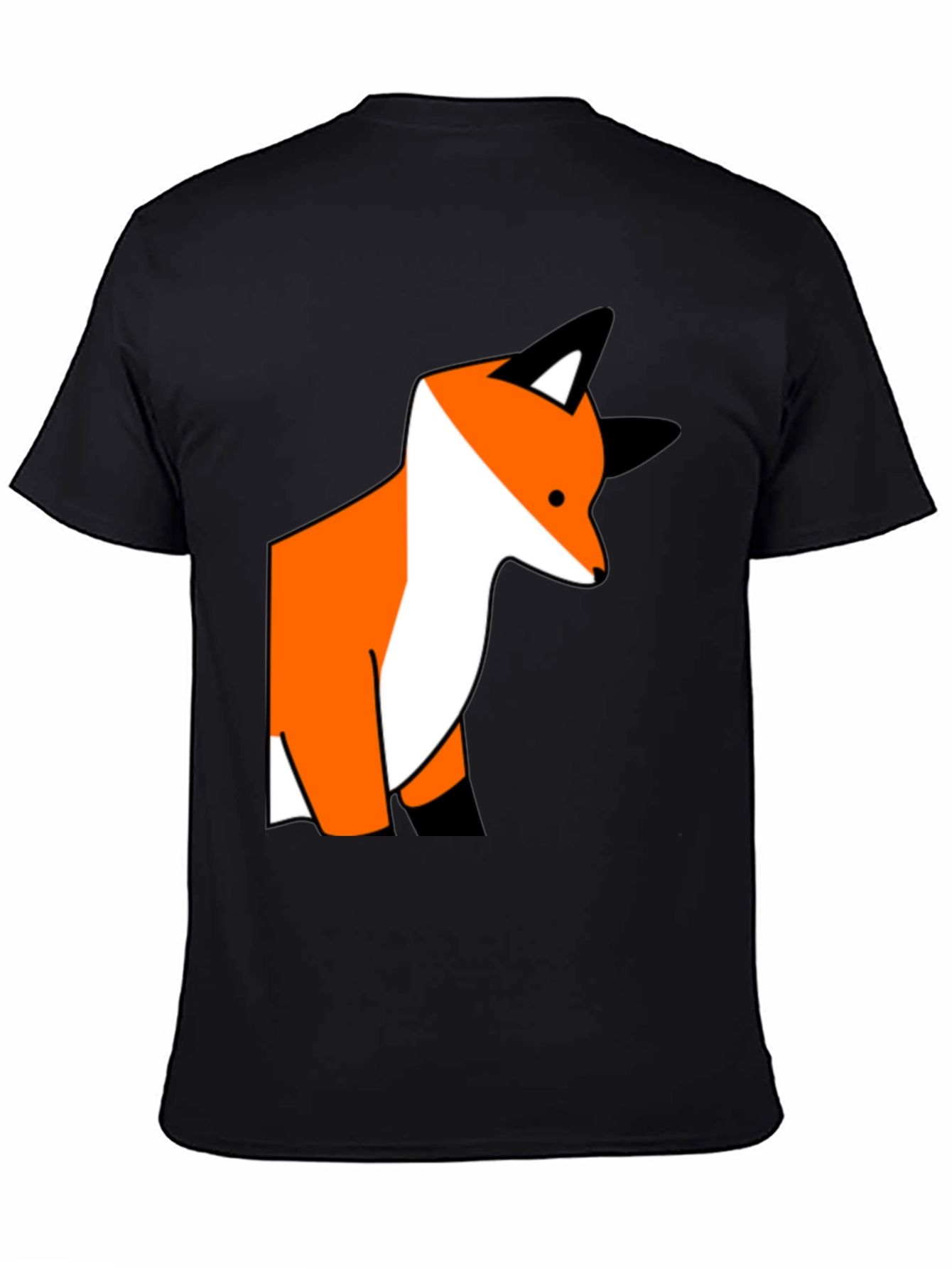 Black Fox Graphic Print Black T-Shirt view 4