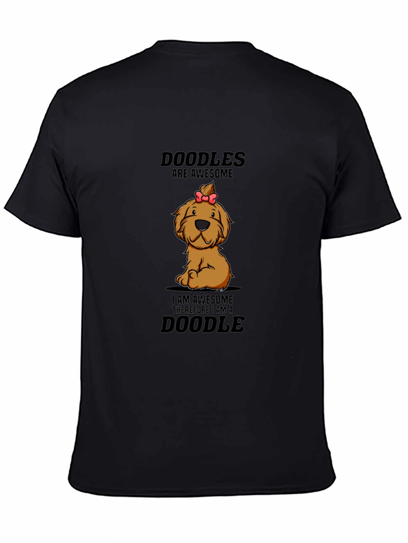 Black Doodles Are Awesome T-Shirt view 4