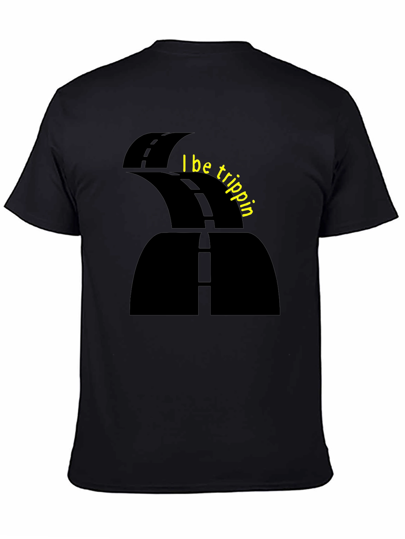Black I Be Trippin' Black Graphic Tee view 4