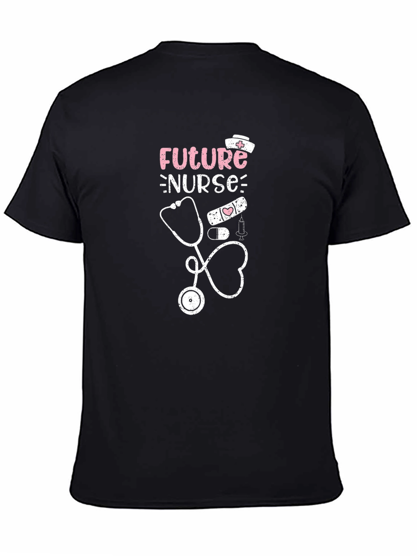 Black Future Nurse T-Shirt - Medical Profession Tee view 4