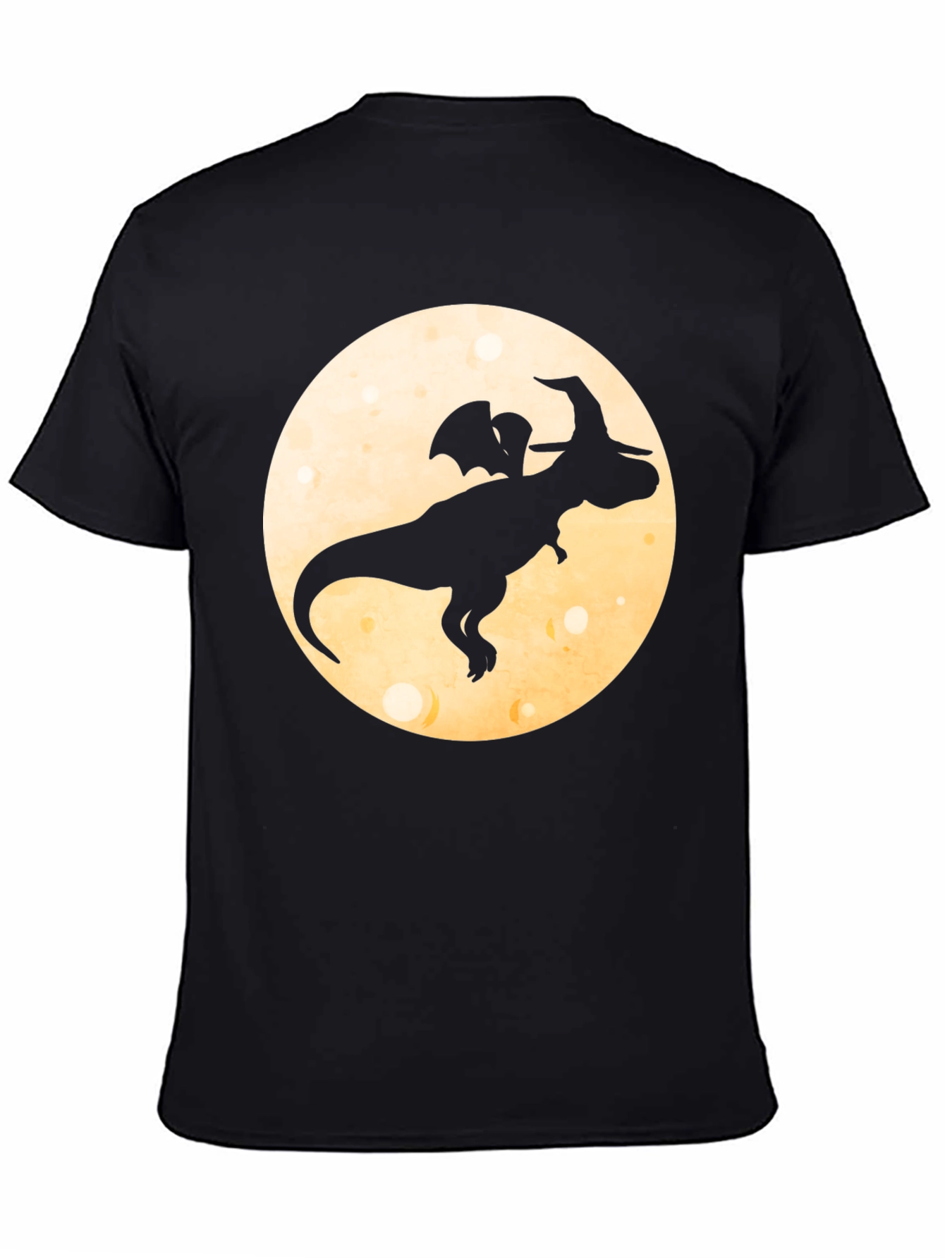 Black Dino Witch Moon T-Shirt view 4