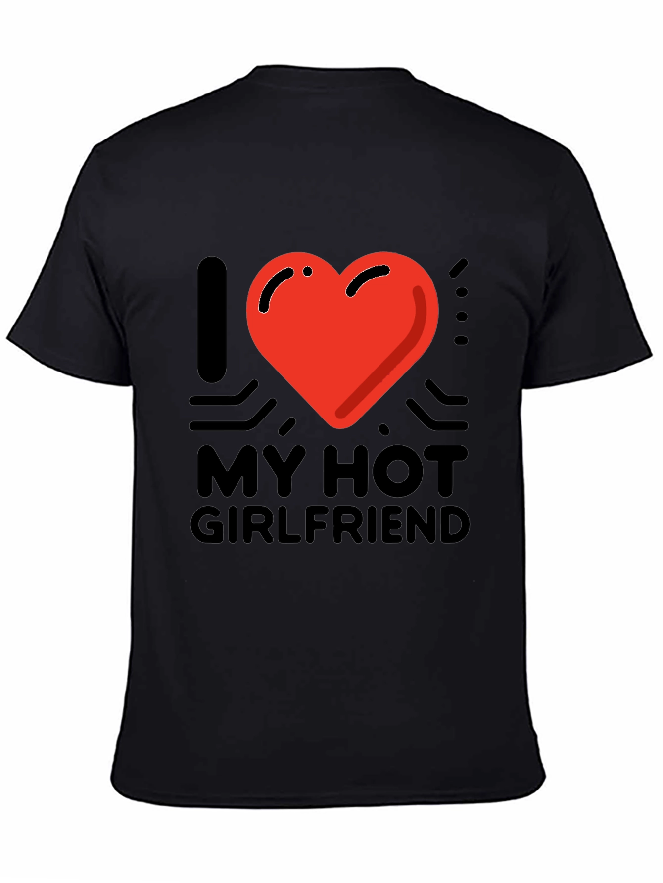 Black I Heart My Hot Girlfriend Graphic Tee - Black view 4