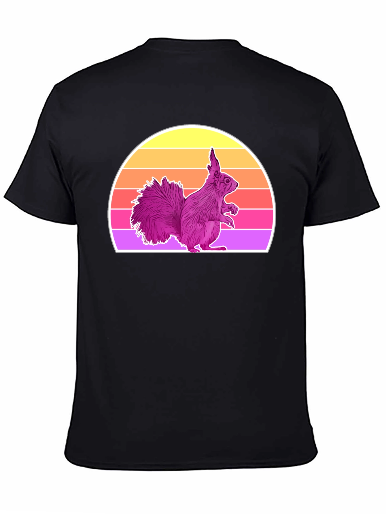 Black Retro Squirrel T-Shirt - Fun Animal Tee view 4