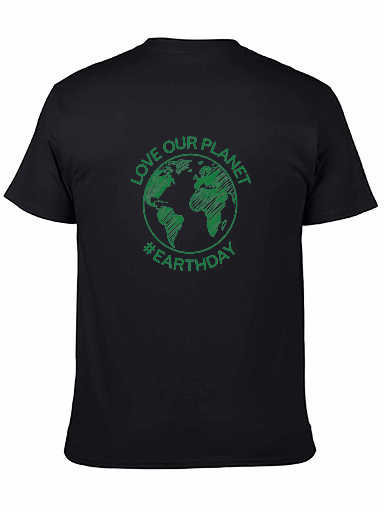 Black Love Our Planet Earth Day T-Shirt - Green Graphic view 4