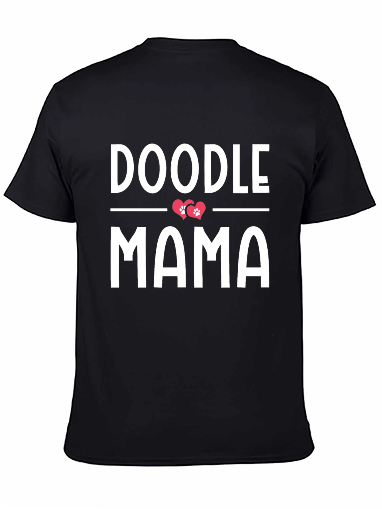 Black Doodle Mama T-Shirt - Dog Lover Tee view 4