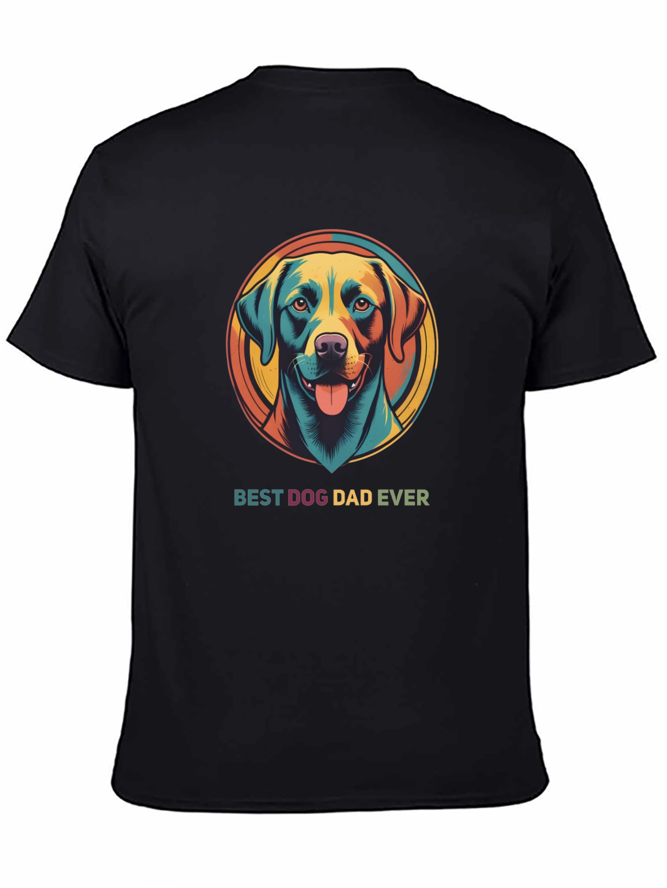 Black Best Dog Dad Ever Graphic Tee view 4