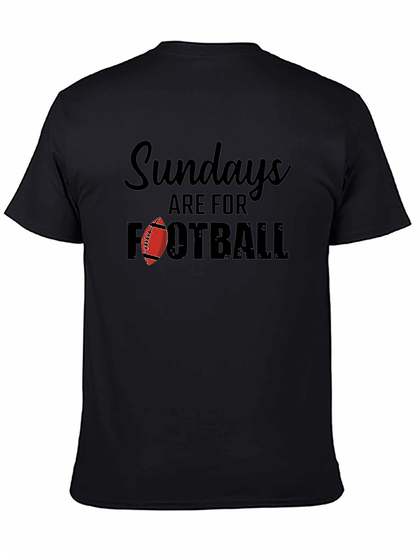 Black Sundays are for Football Graphic Tee view 4