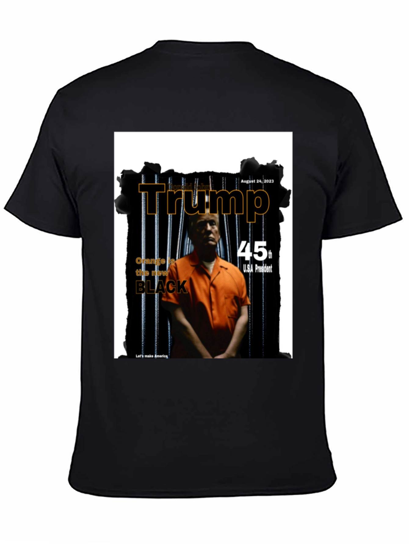 Black Trump Mugshot T-Shirt - Political Statement Tee view 4