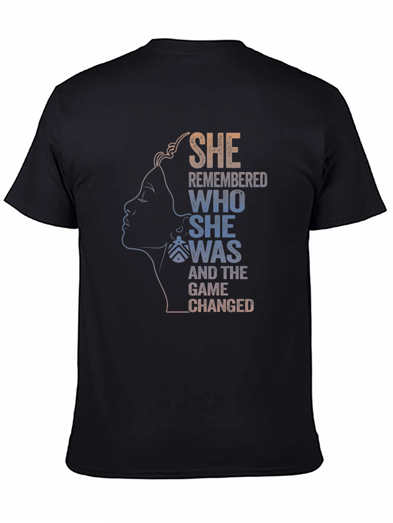 Black She Remembered Who She Was T-Shirt view 4