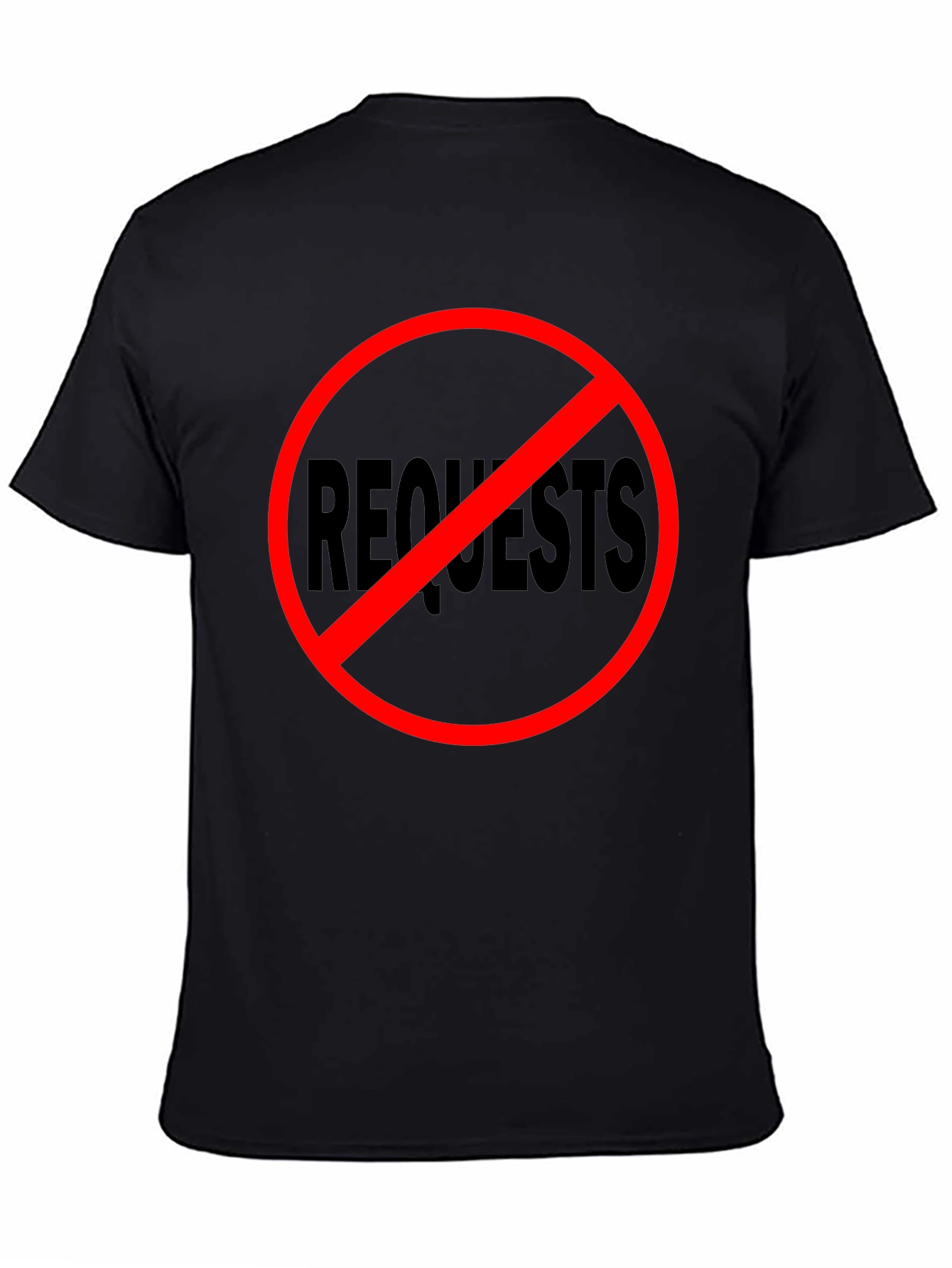 Black No Requests Black Graphic Tee view 4