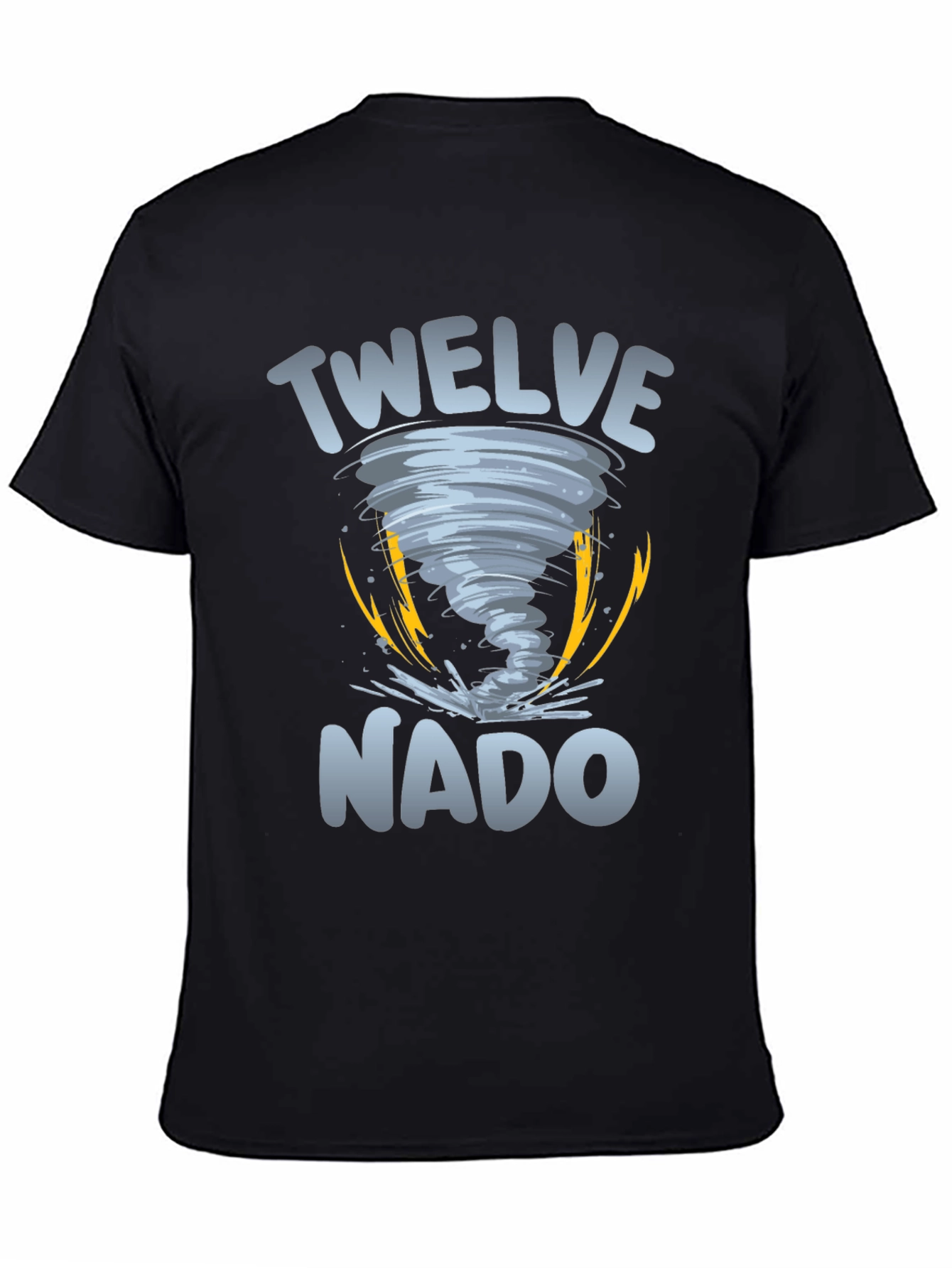 Black Twelve-Nado Graphic Black T-Shirt view 4