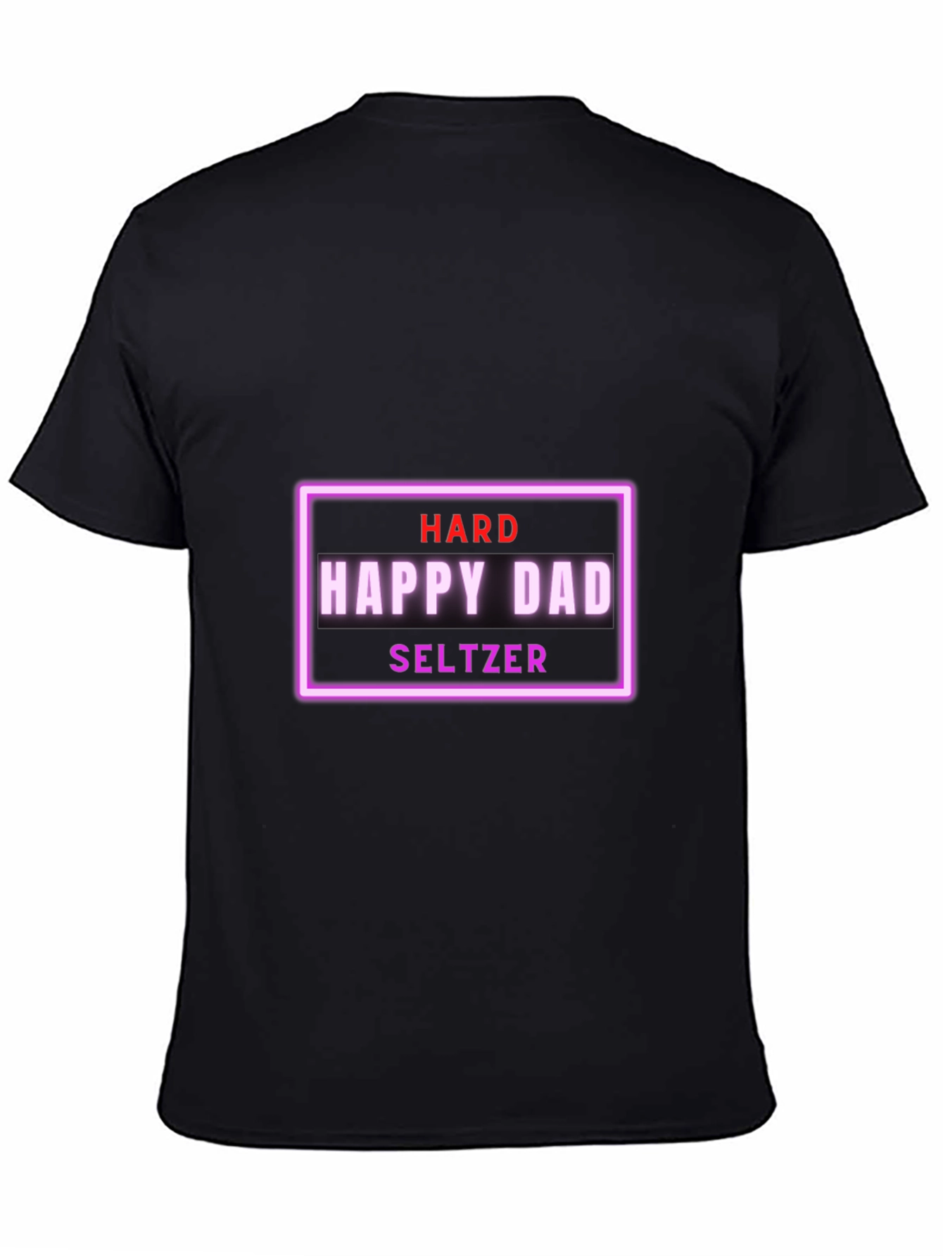Black Hard Happy Dad Seltzer Graphic Tee view 4