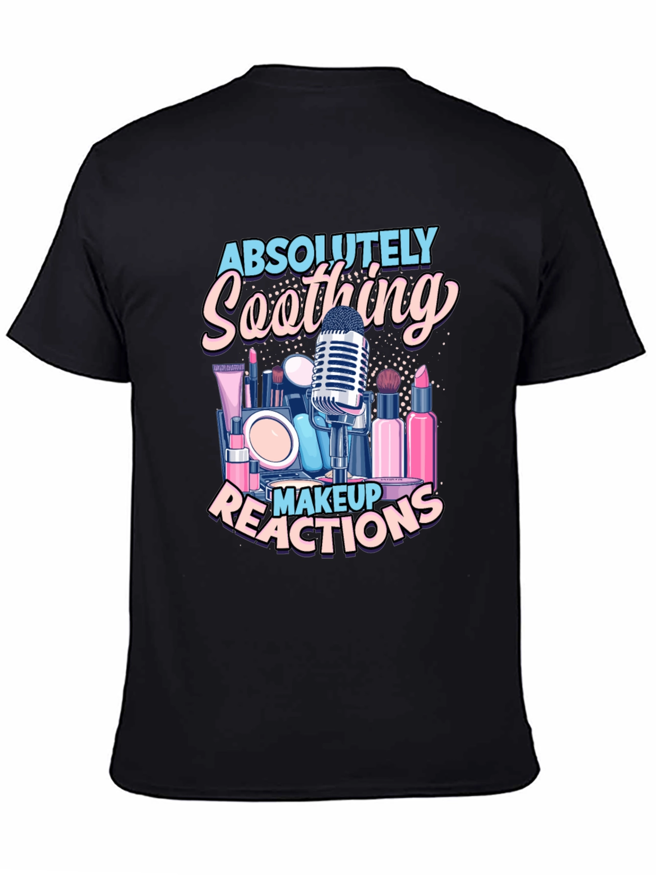 Black Soothing Makeup Reactions T-Shirt view 4