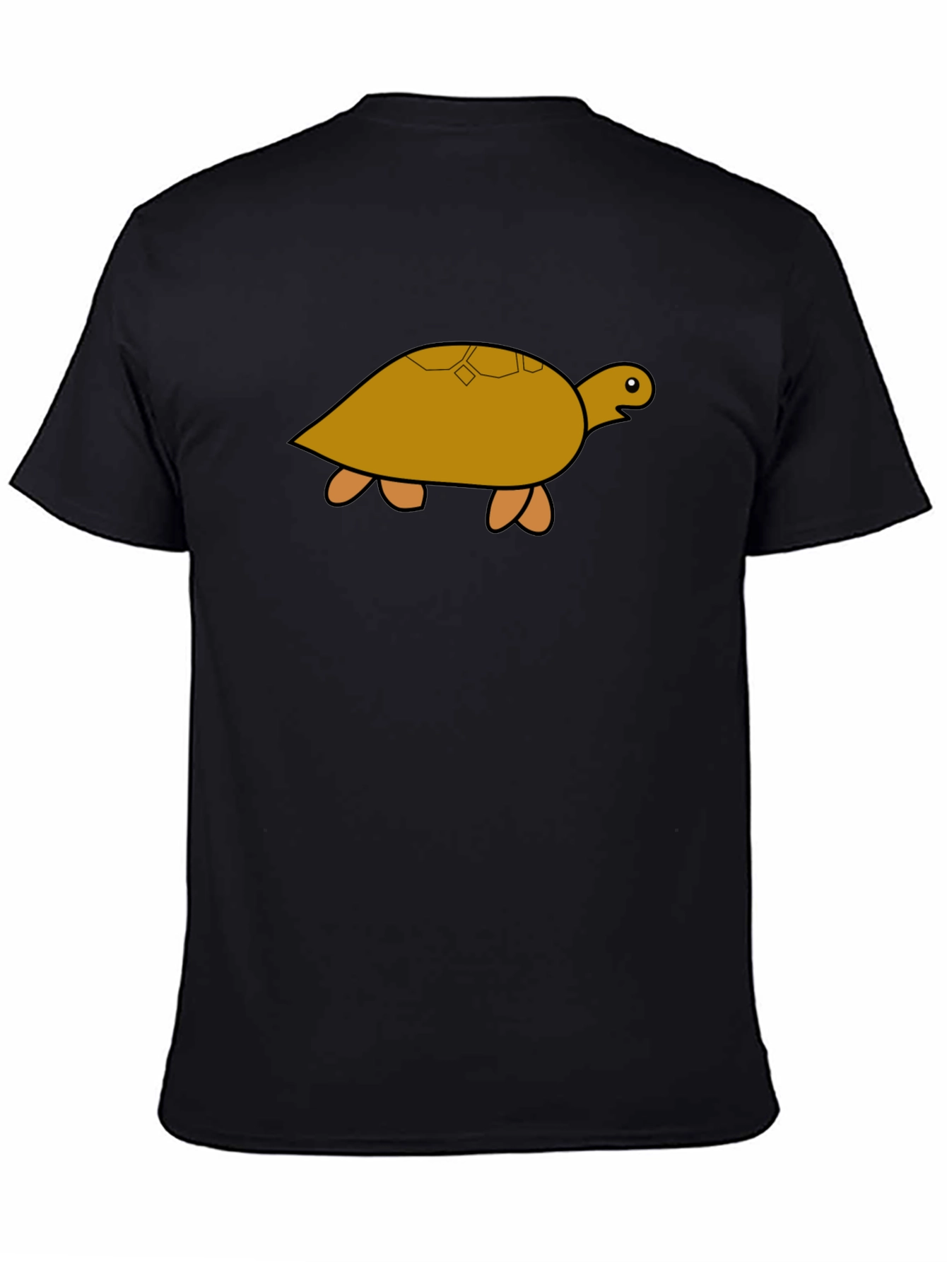 Black Turtle Graphic Tee - Black Cotton T-Shirt view 4