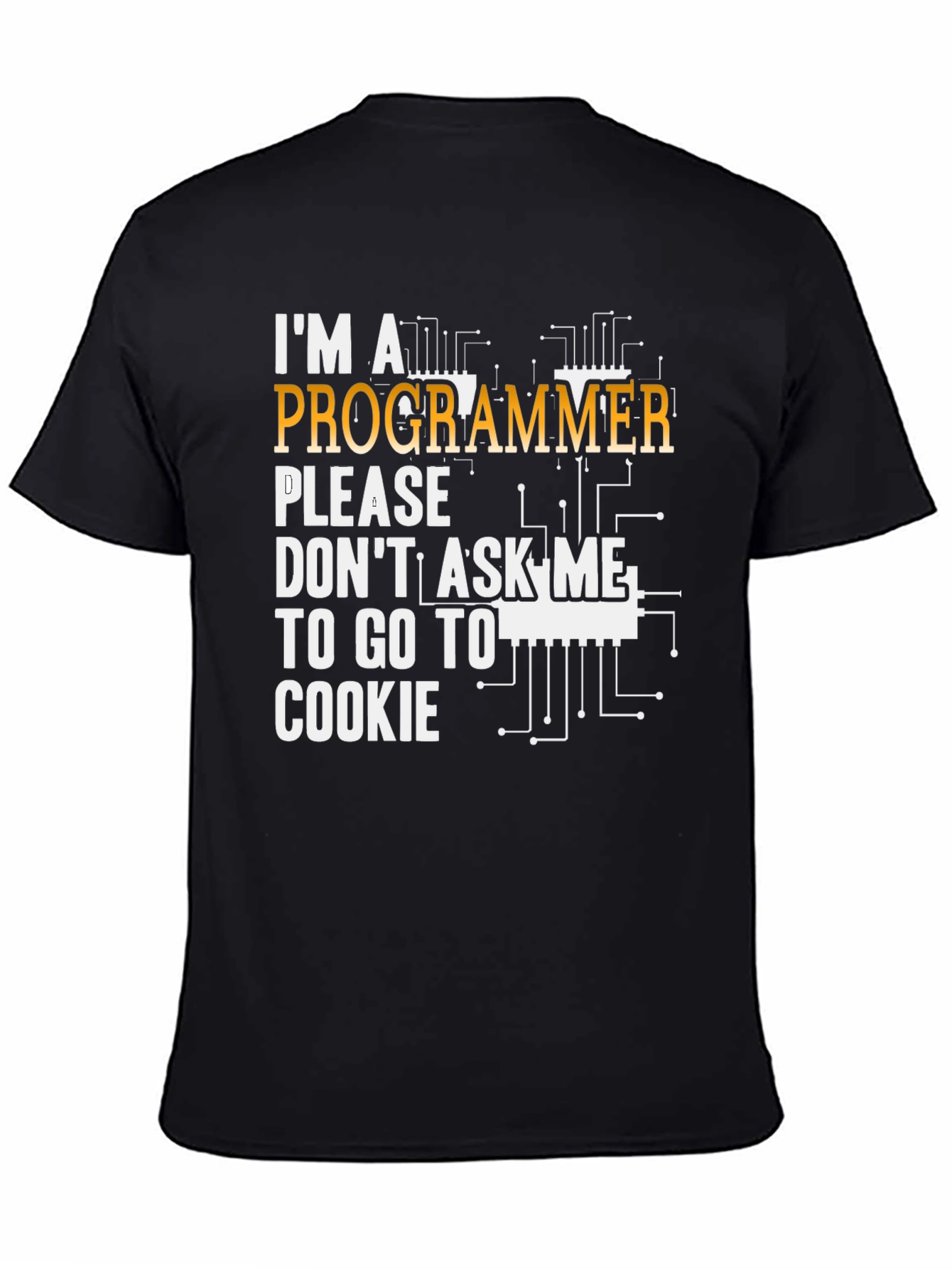Black I'm a Programmer Graphic T-Shirt view 4