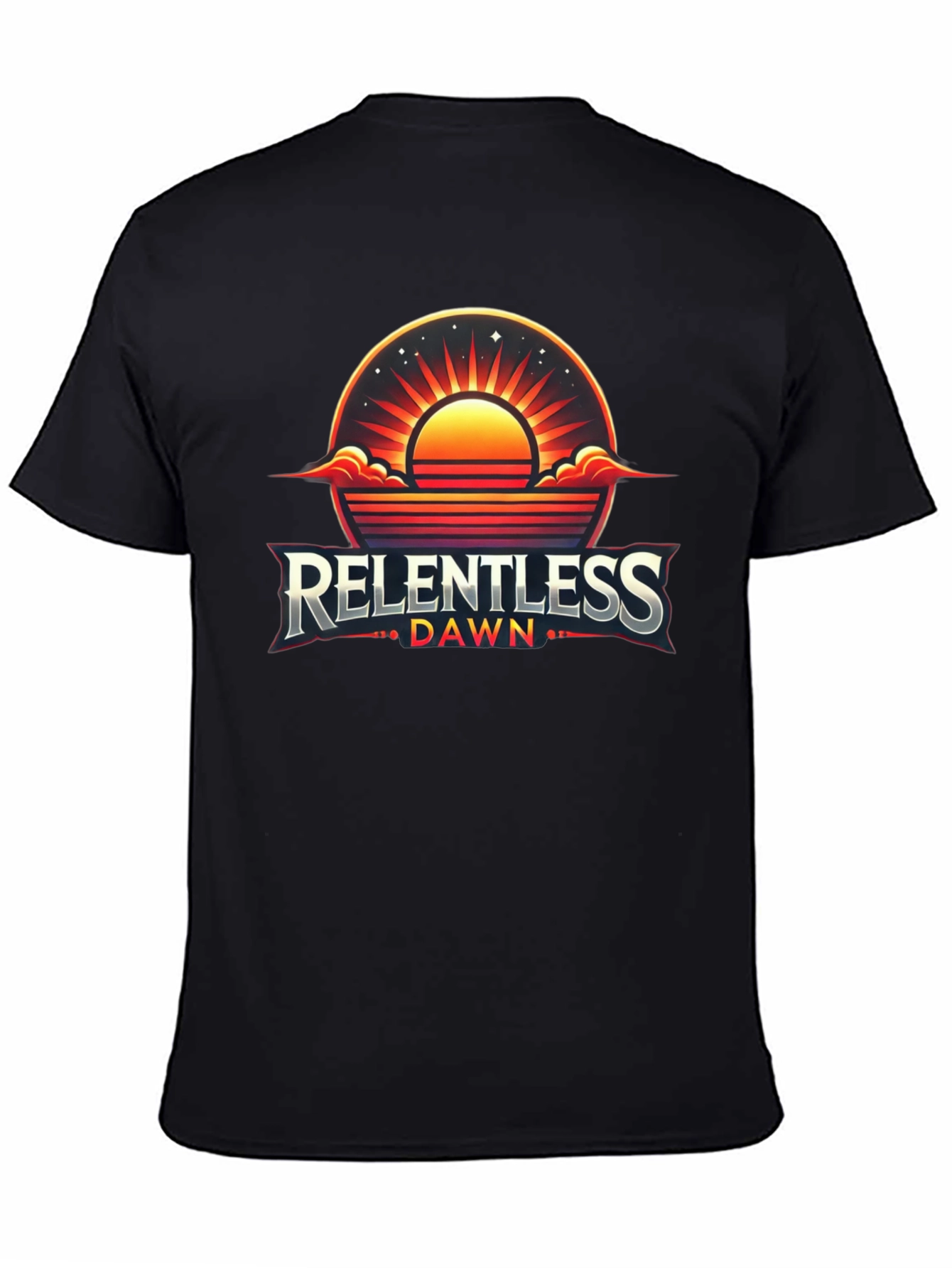 Black Relentless Dawn Graphic Tee - Premium Cotton Blend view 4