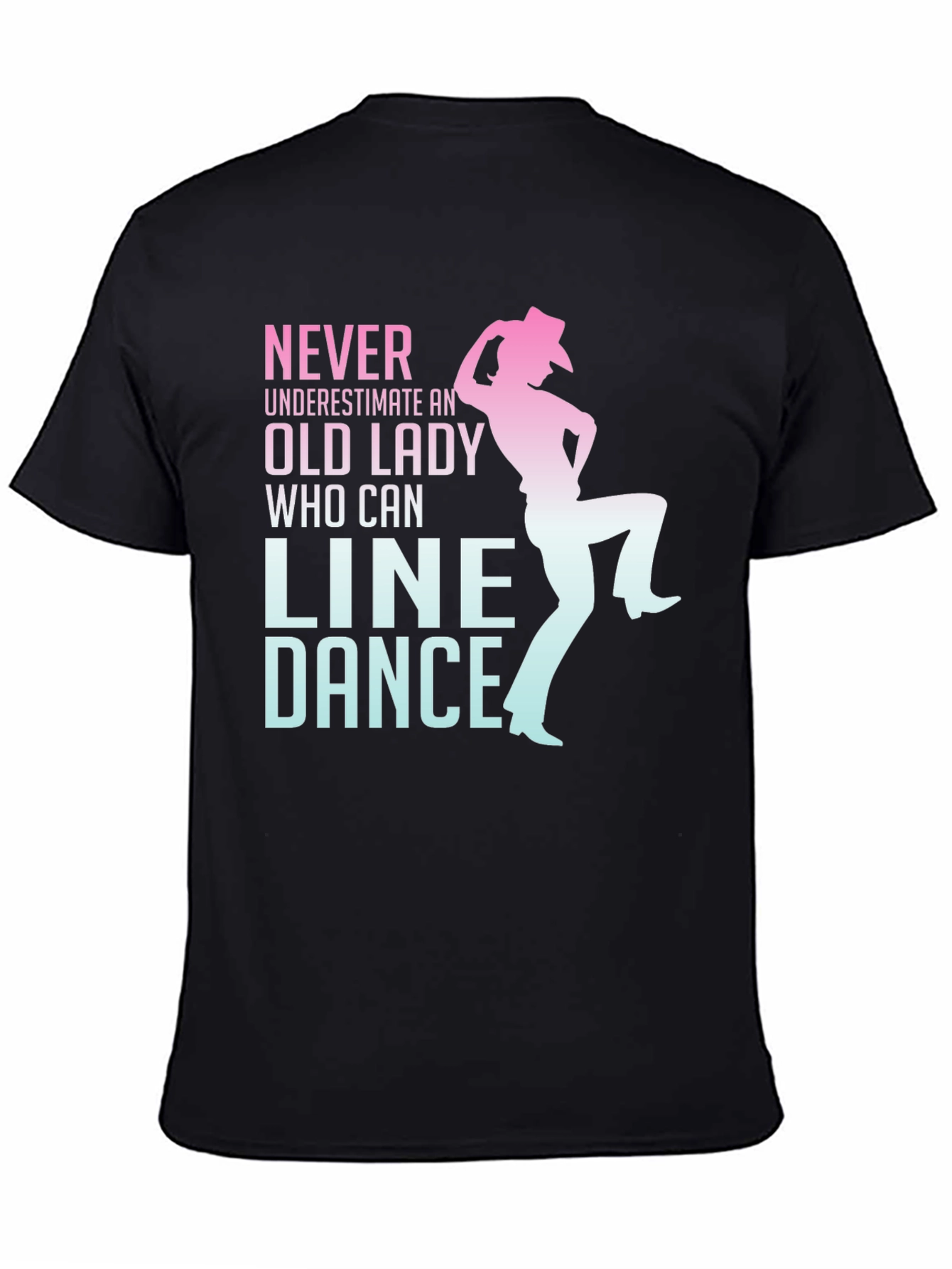 Black Line Dance Old Lady Graphic Tee view 4