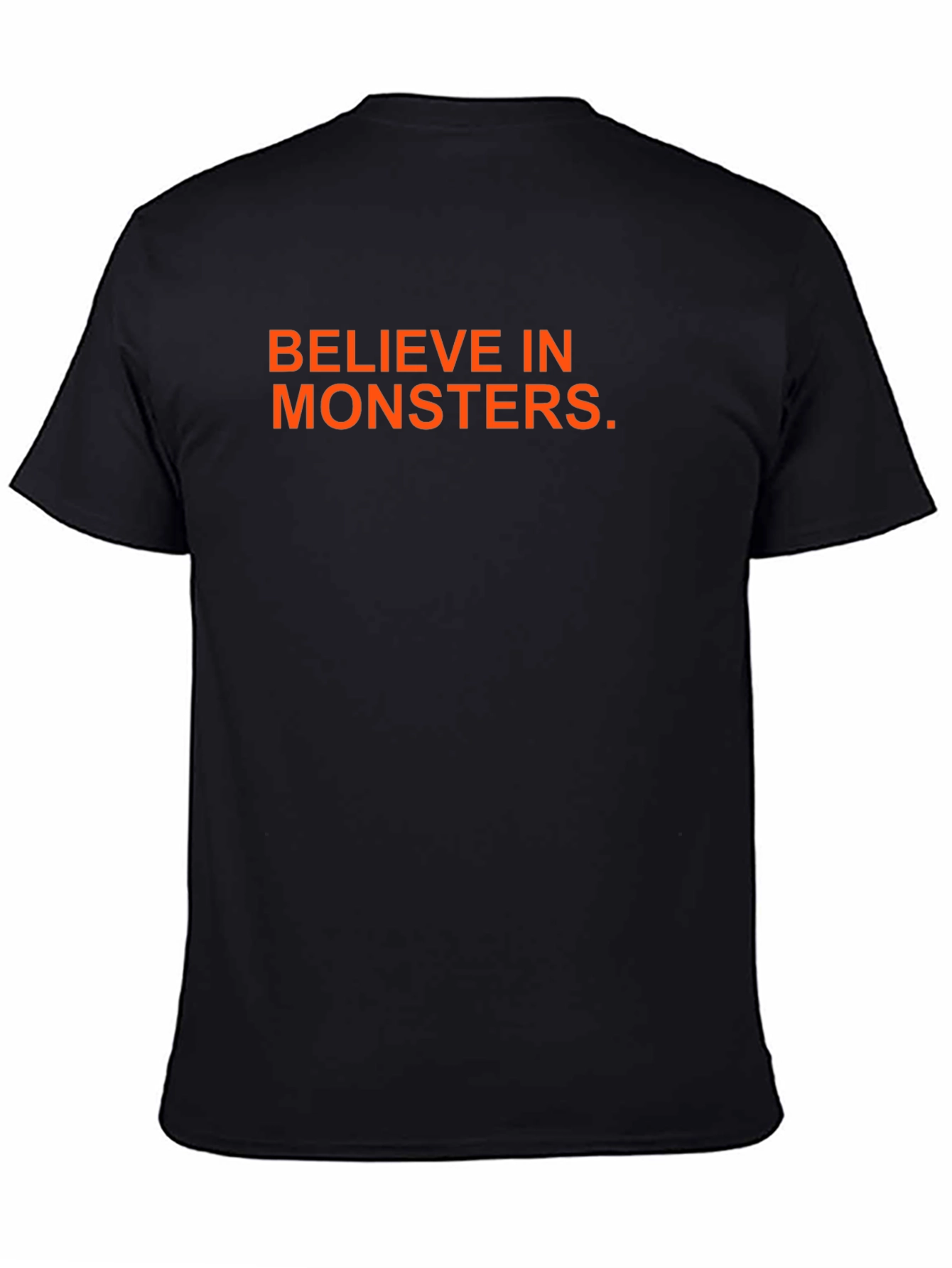 Black Believe in Monsters Black T-Shirt view 4