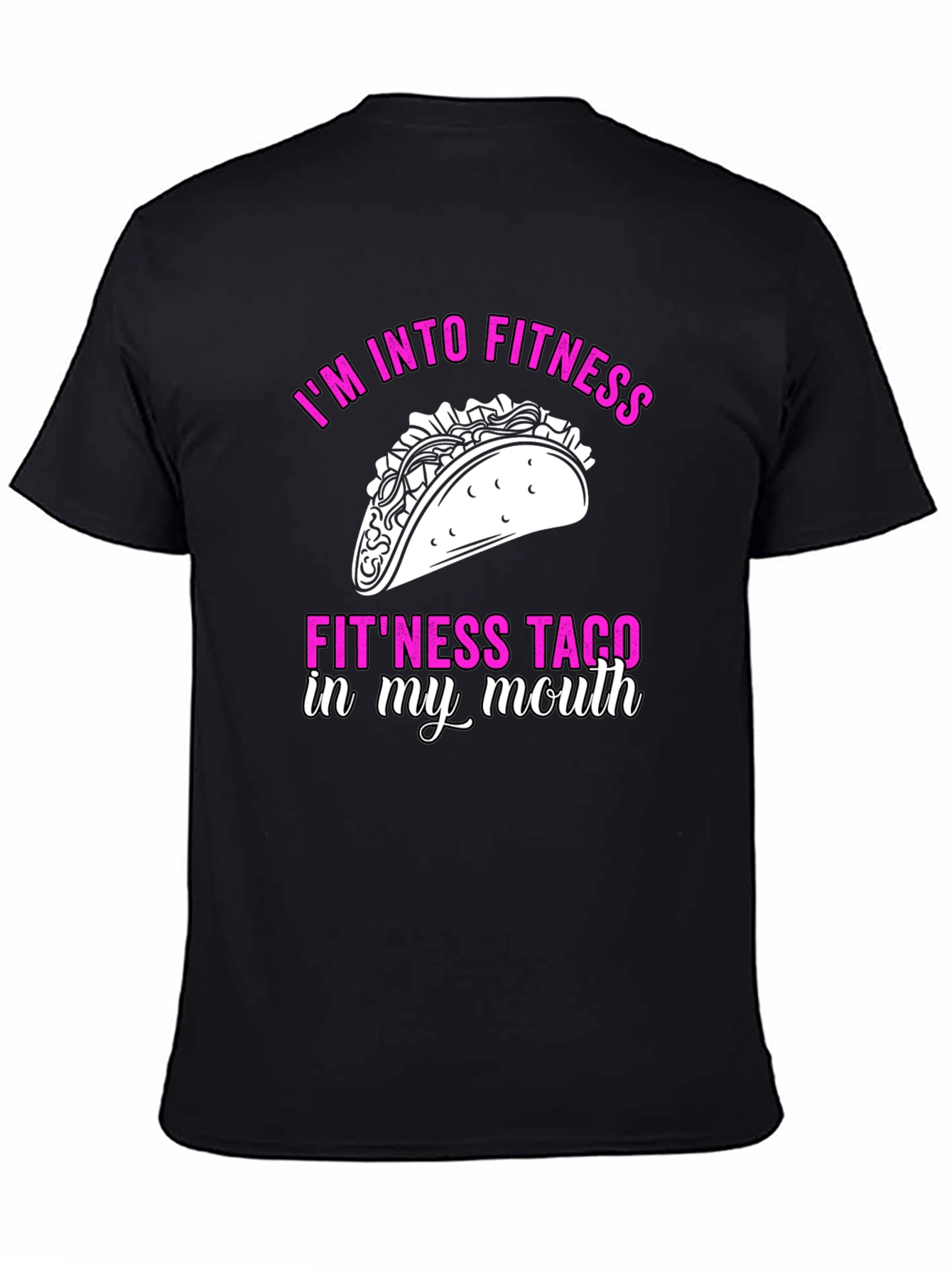 Black Fitness Taco T-Shirt - Funny Workout Tee view 4