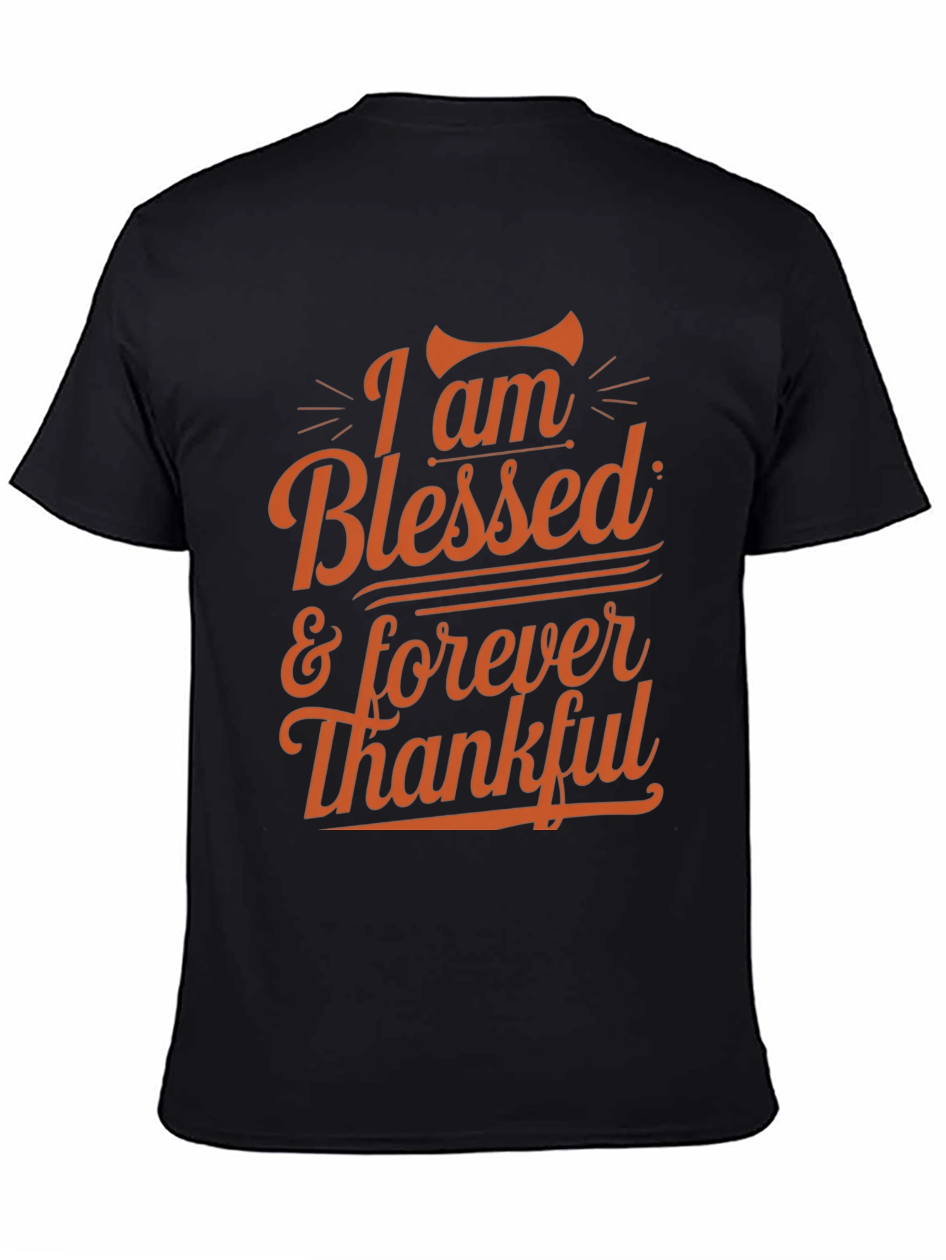 Black I am Blessed & Thankful Graphic Tee view 4