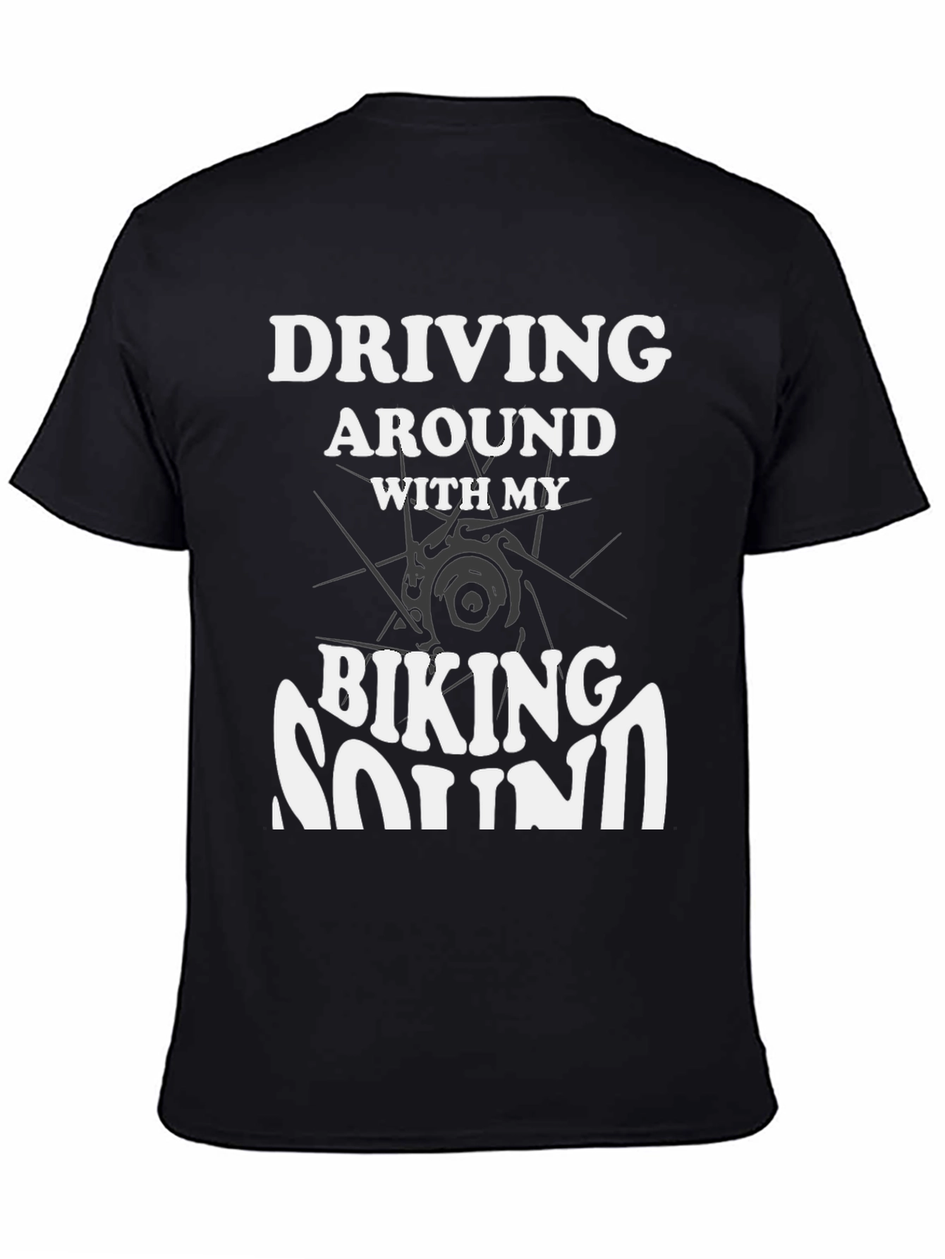 Black Biking Sound Black Graphic Tee view 4